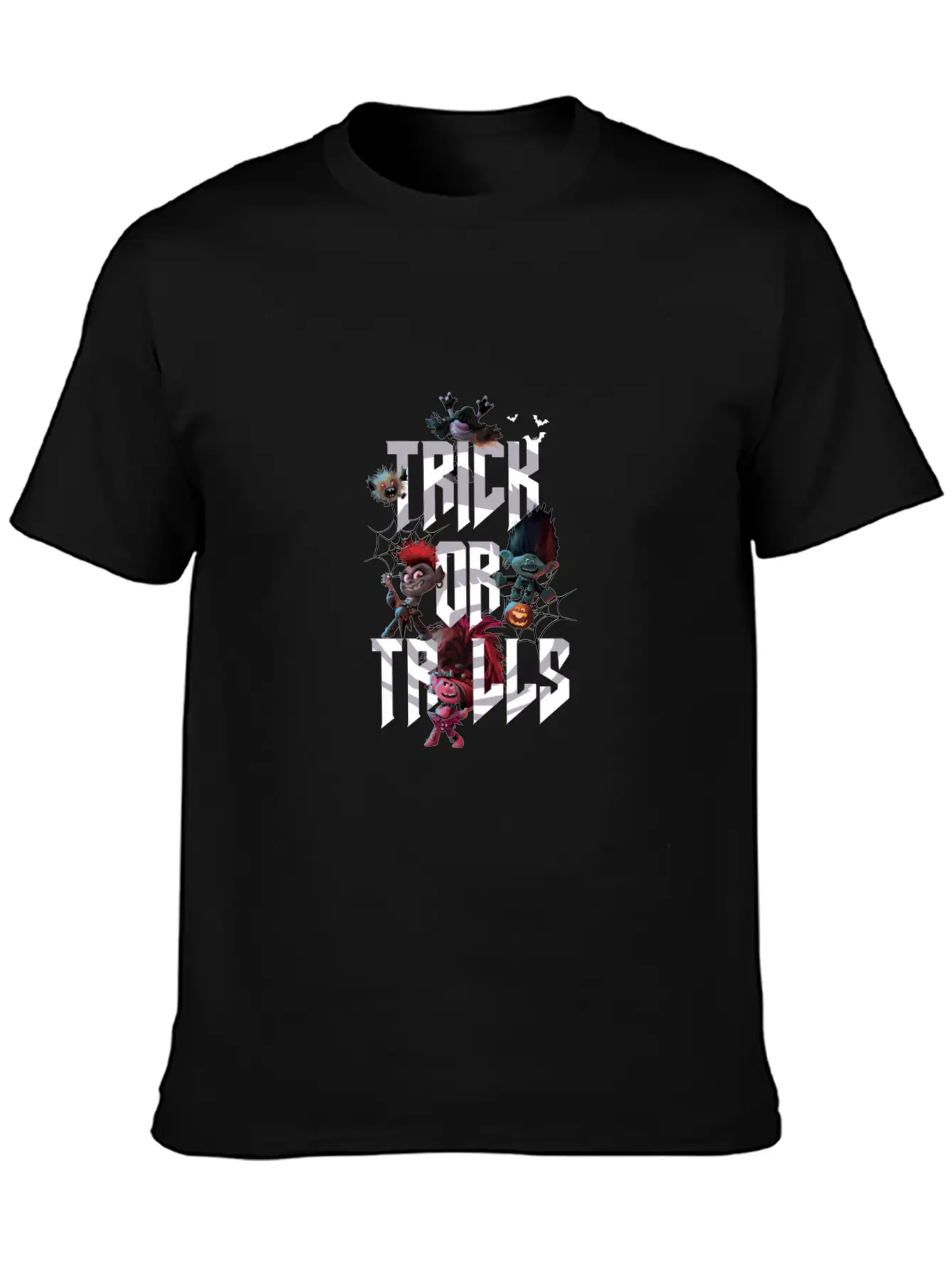 Trolls World Tour Trick Or Trolls Essential Unisex Summer Tee – Soft Cotton Casual Fit