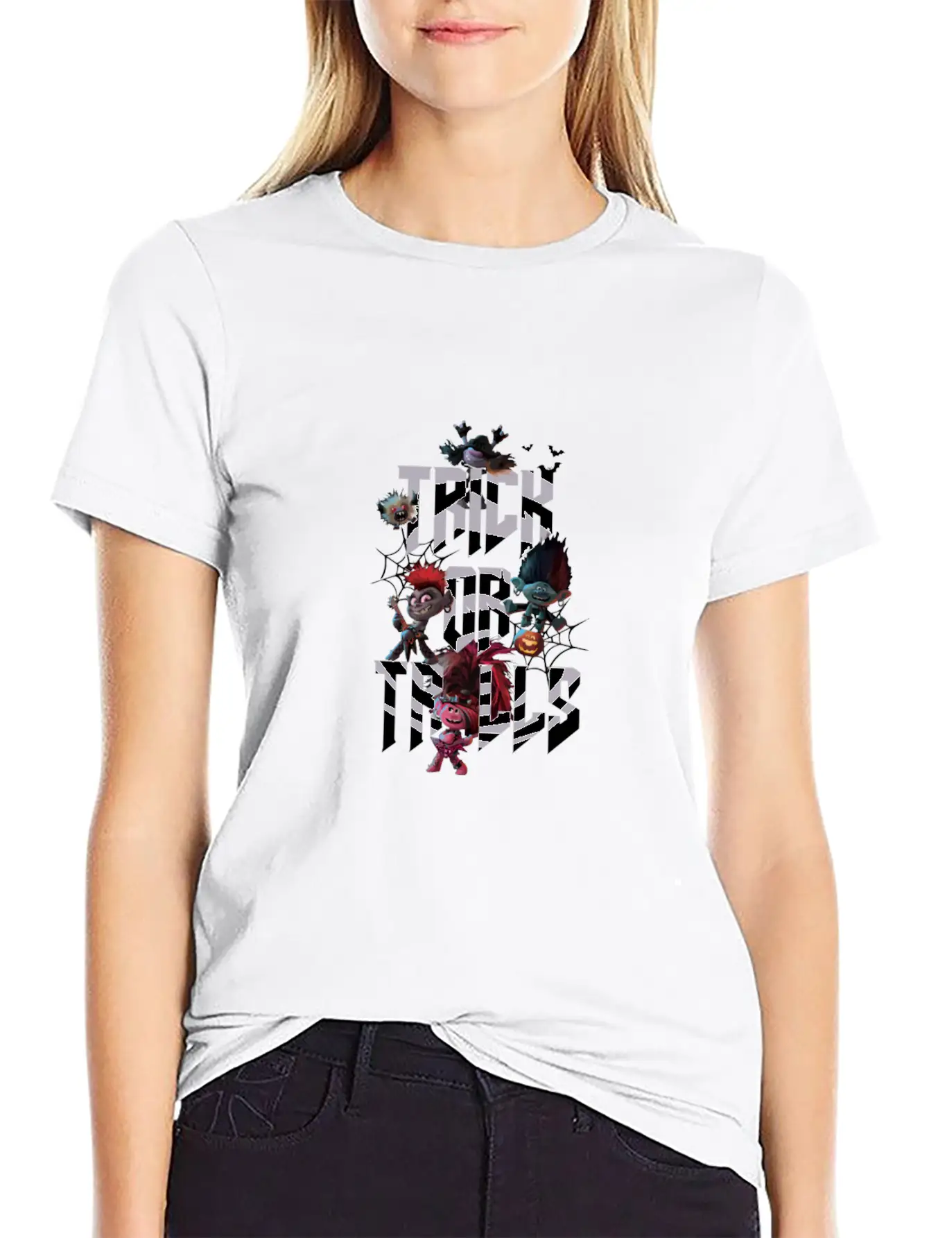 Trolls World Tour Trick Or Trolls Essential Unisex Summer Tee – Soft Cotton Casual Fit