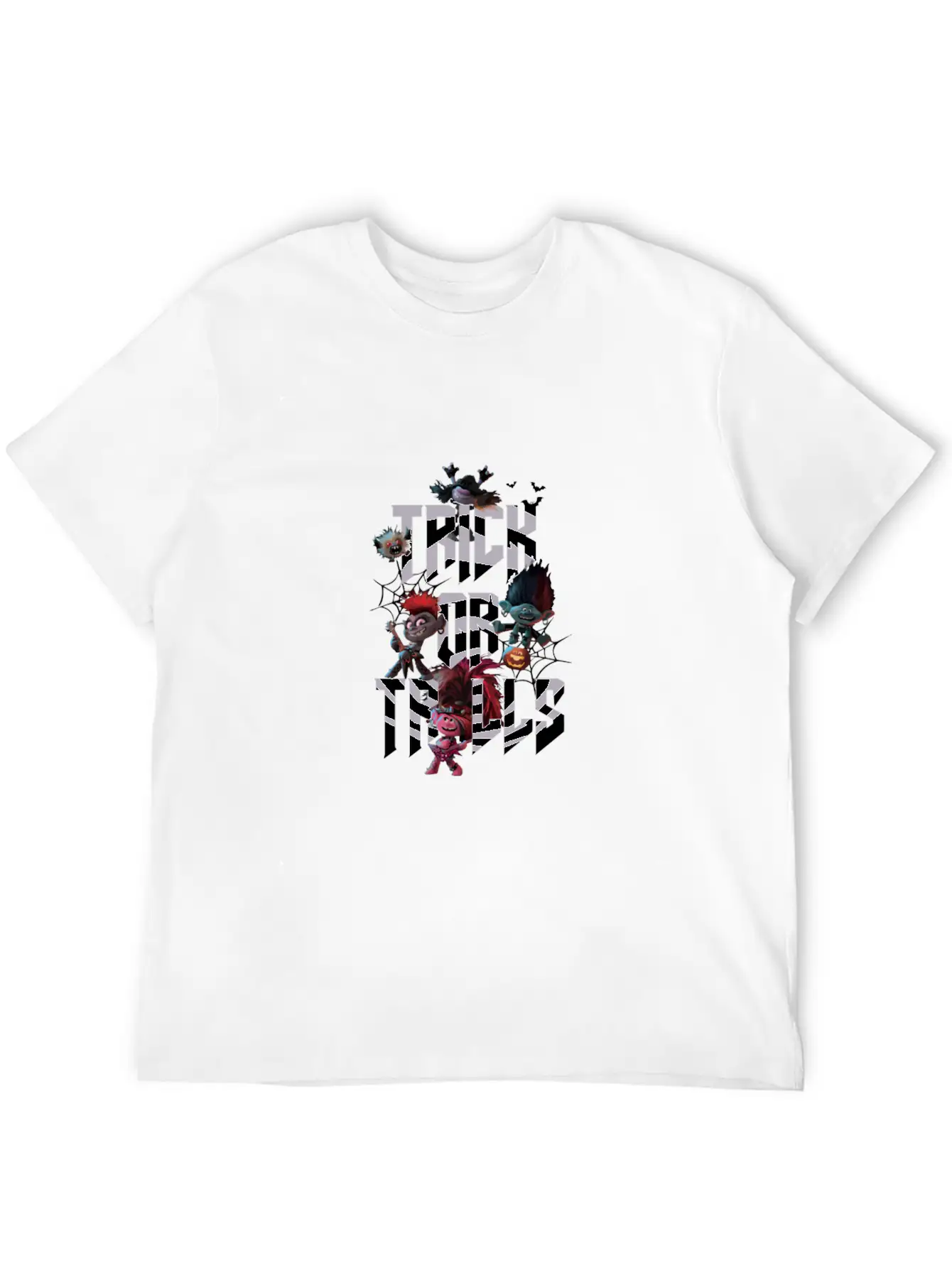 Trolls World Tour Trick Or Trolls Essential Unisex Summer Tee – Soft Cotton Casual Fit