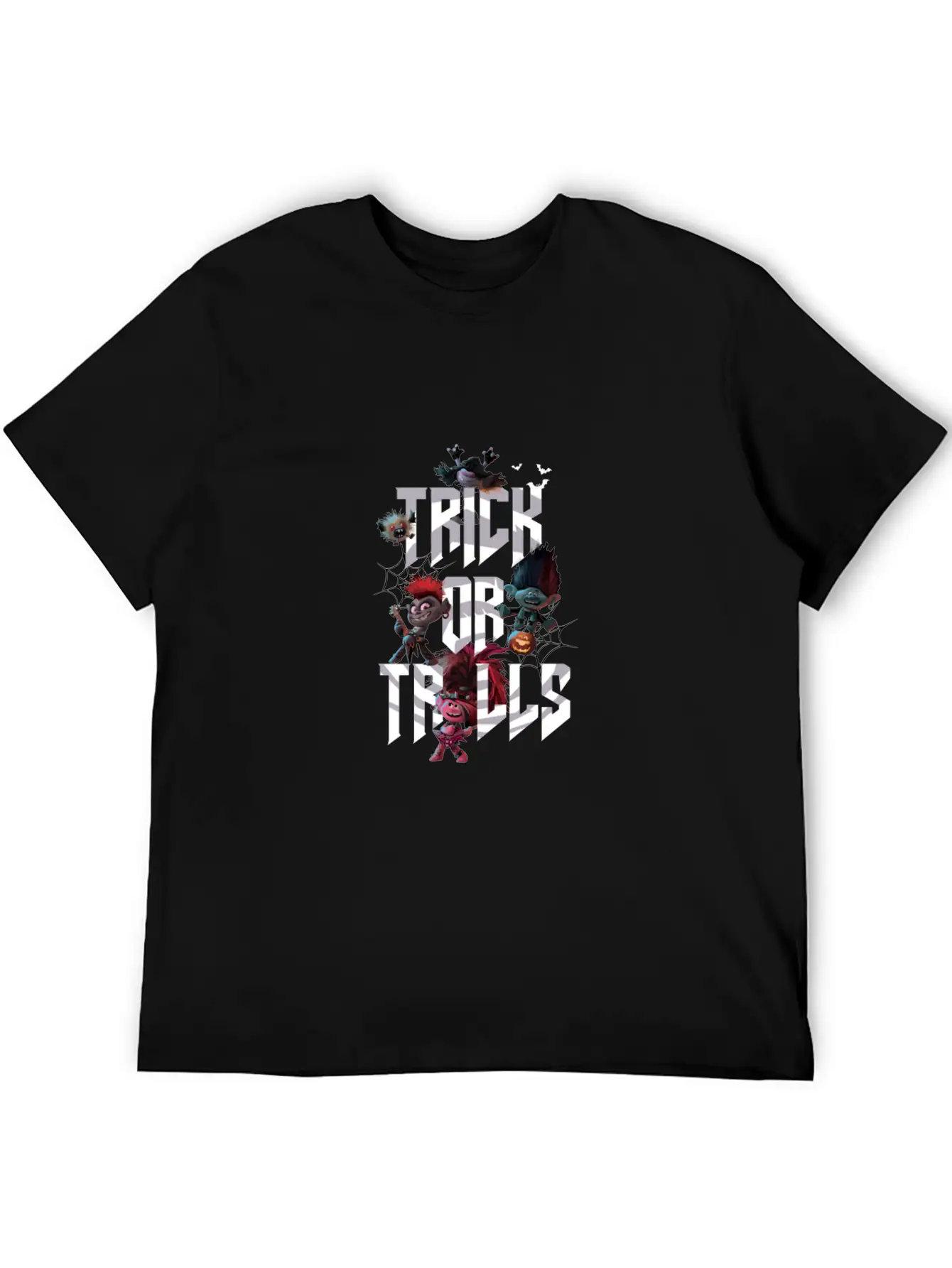 Trolls World Tour Trick Or Trolls Essential Unisex Summer Tee – Soft Cotton Casual Fit