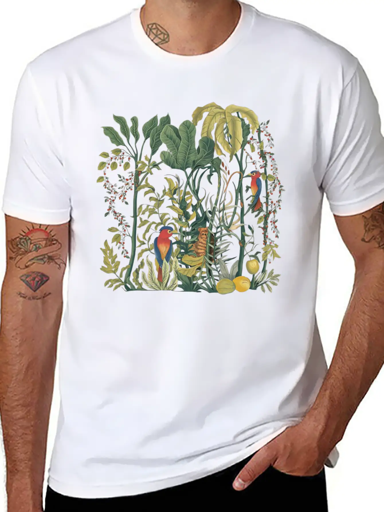 Tropical Forest Timeless Short Sleeve Tee – Comfy And Minimalist Design