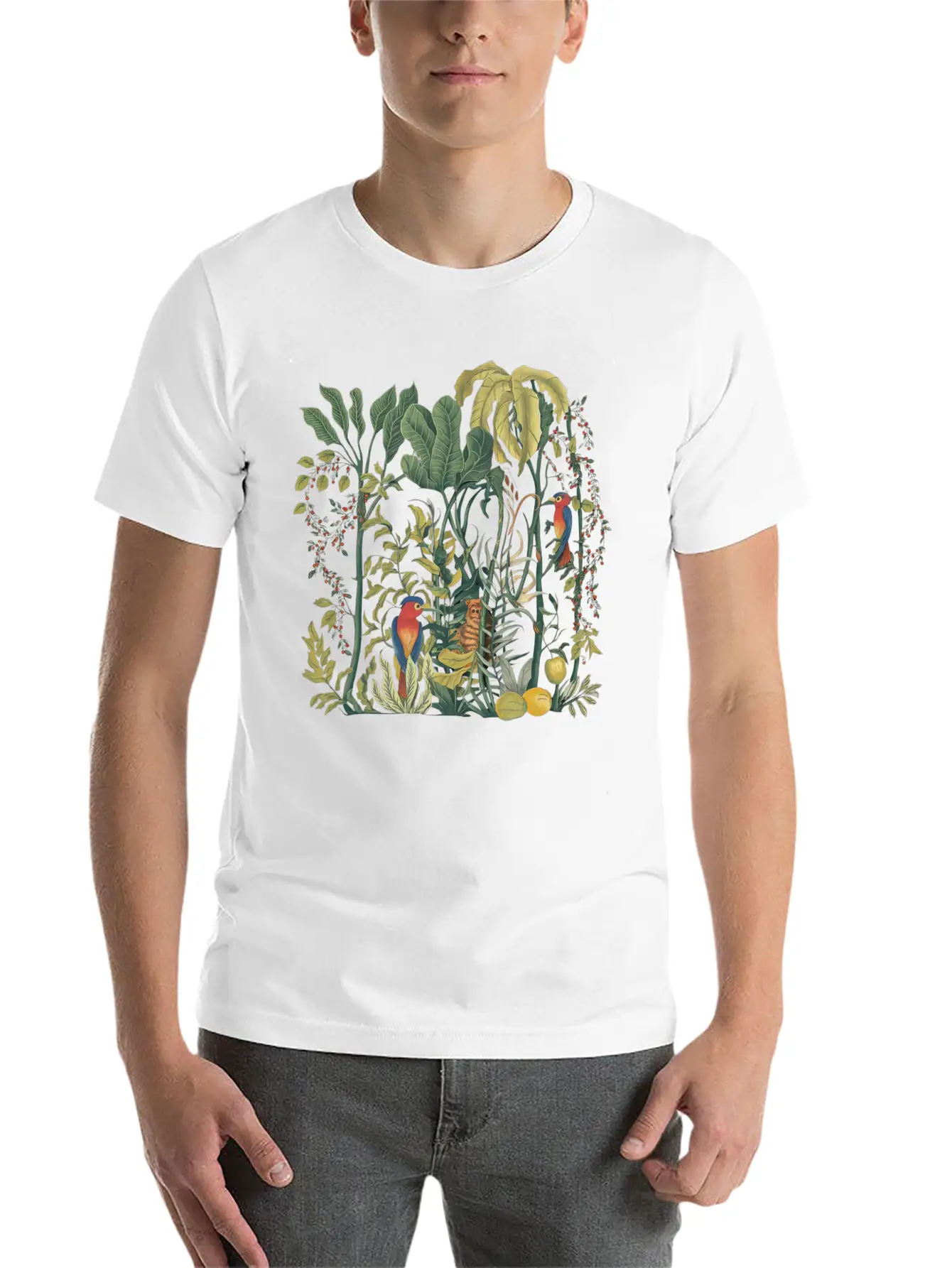 Tropical Forest Timeless Short Sleeve Tee – Comfy And Minimalist Design