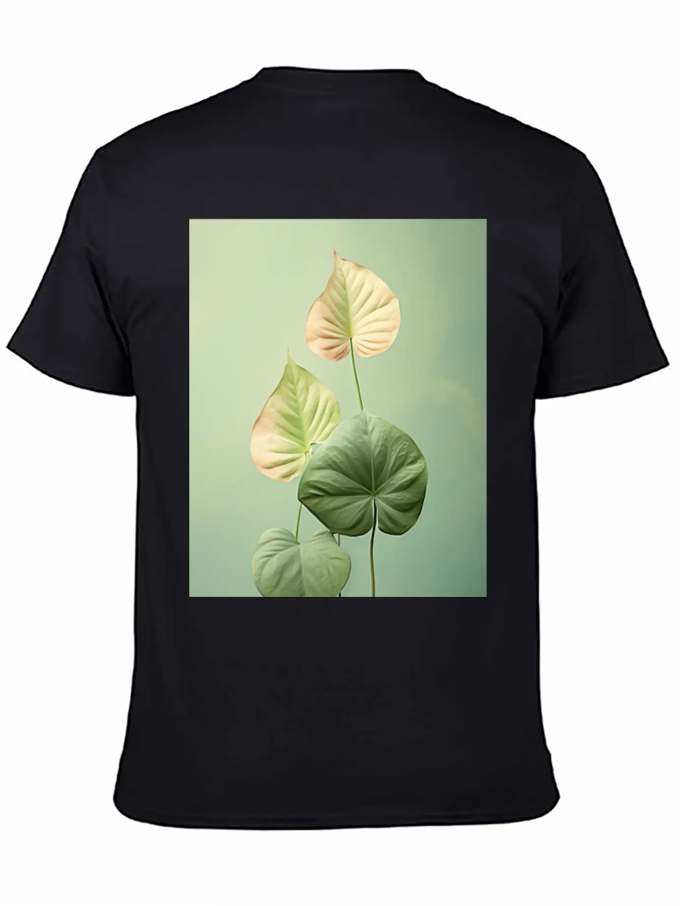 Tropical Leaves In A Modern Minimalist Style Flora Comfortable Minimalist Graphic Tee – Summer Style Essential