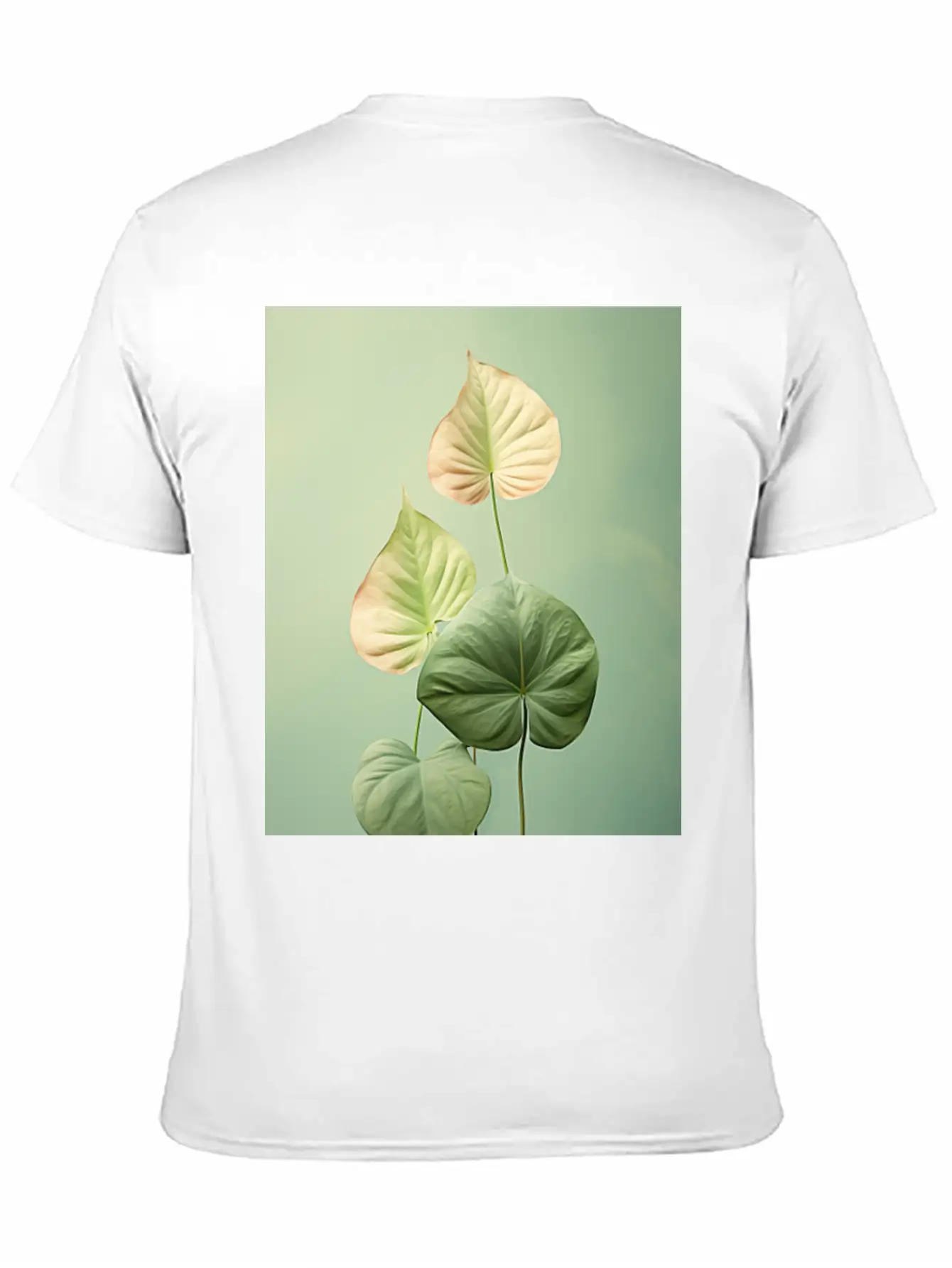 Tropical Leaves In A Modern Minimalist Style Flora Comfortable Minimalist Graphic Tee – Summer Style Essential