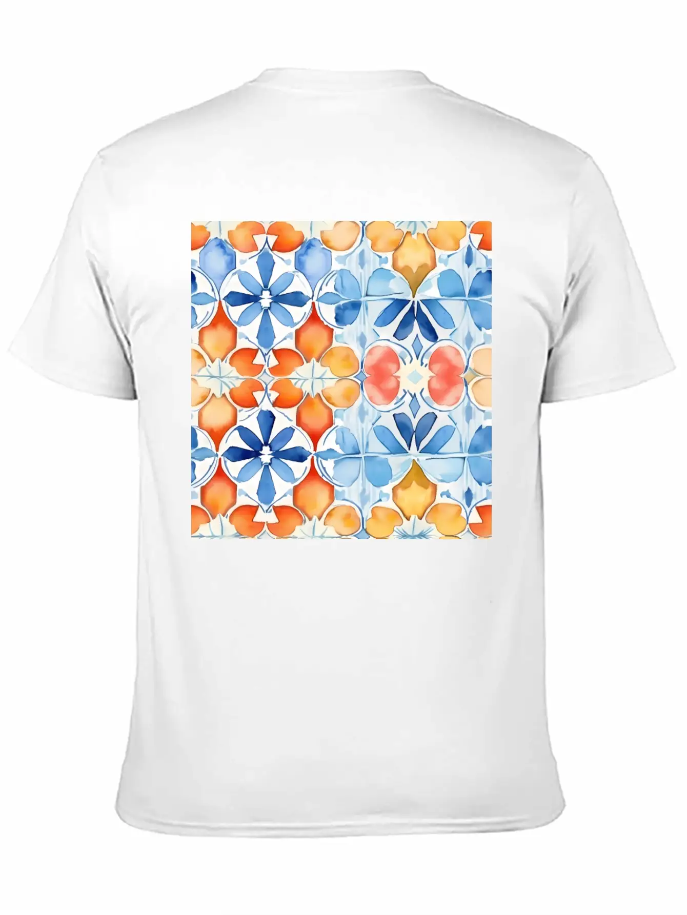 Tropical Mirage Detailed SummerTile Collection 001 Essential Unisex Summer Tee – Soft Cotton Casual Fit