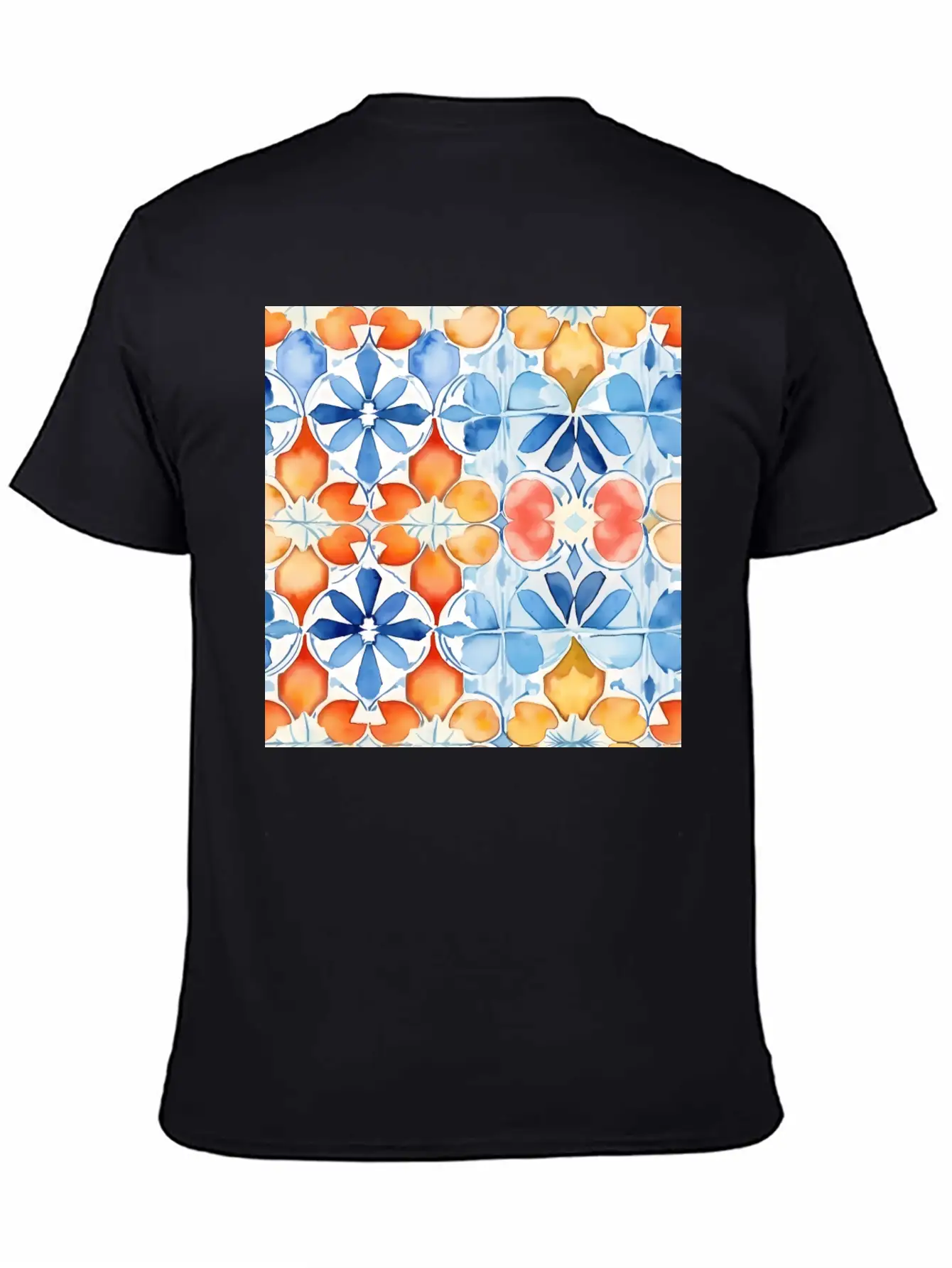 Tropical Mirage Detailed SummerTile Collection 001 Essential Unisex Summer Tee – Soft Cotton Casual Fit