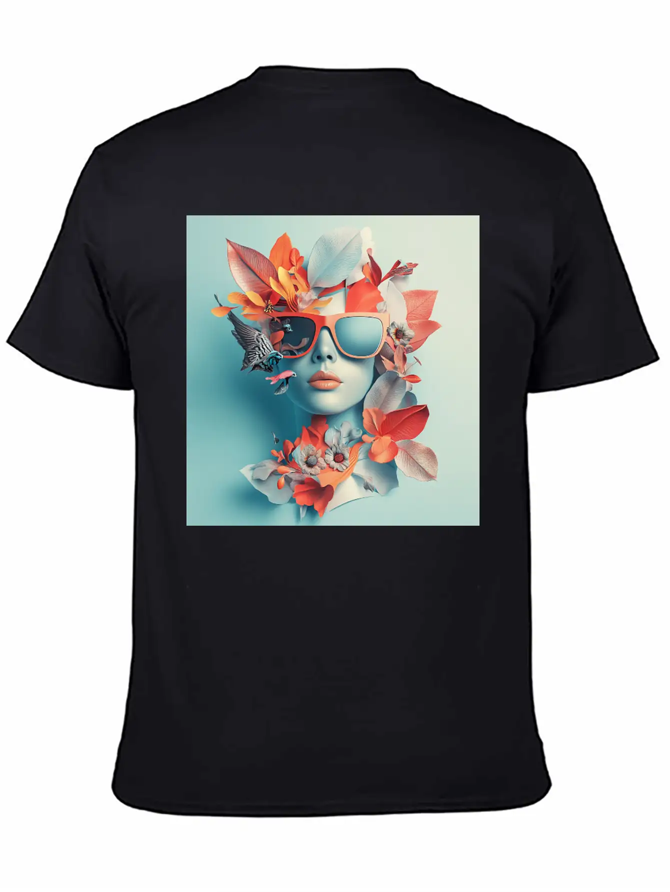 Tropical Sunglass Bloom Stylish Everyday T-Shirt – Unisex Basic Cotton Tee