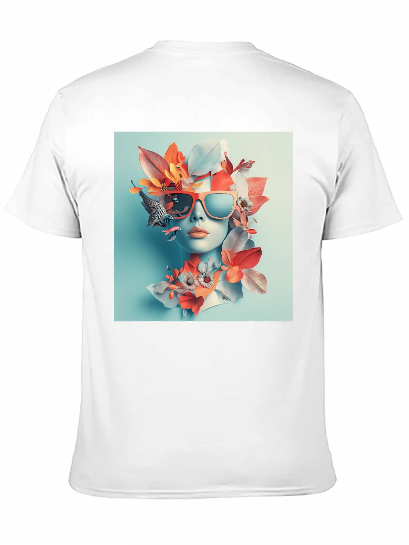 Tropical Sunglass Bloom Stylish Everyday T-Shirt – Unisex Basic Cotton Tee