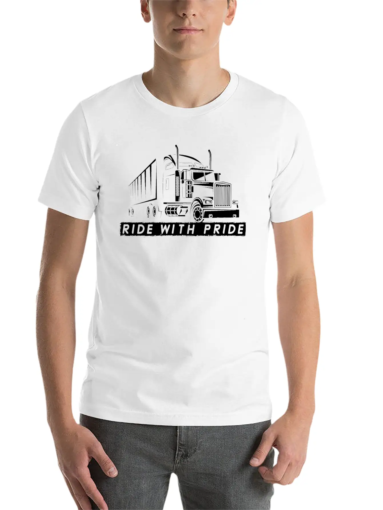 Truck Driver Gift - Funny 18 Wheeler Big Rig Unisex Short Sleeve Soft Cotton T-Shirt – Casual Everyday Wear