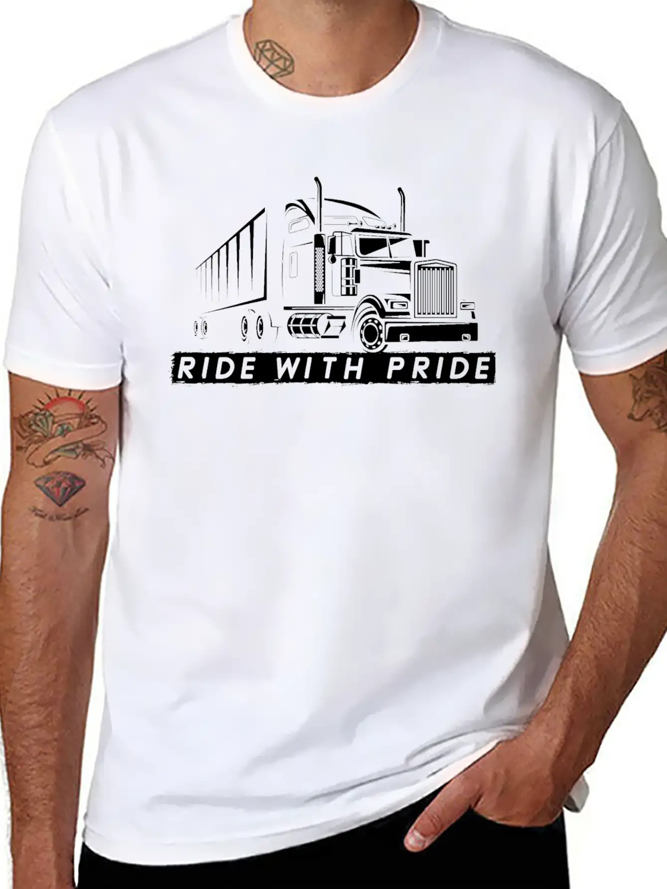 Truck Driver Gift - Funny 18 Wheeler Big Rig Unisex Short Sleeve Soft Cotton T-Shirt – Casual Everyday Wear