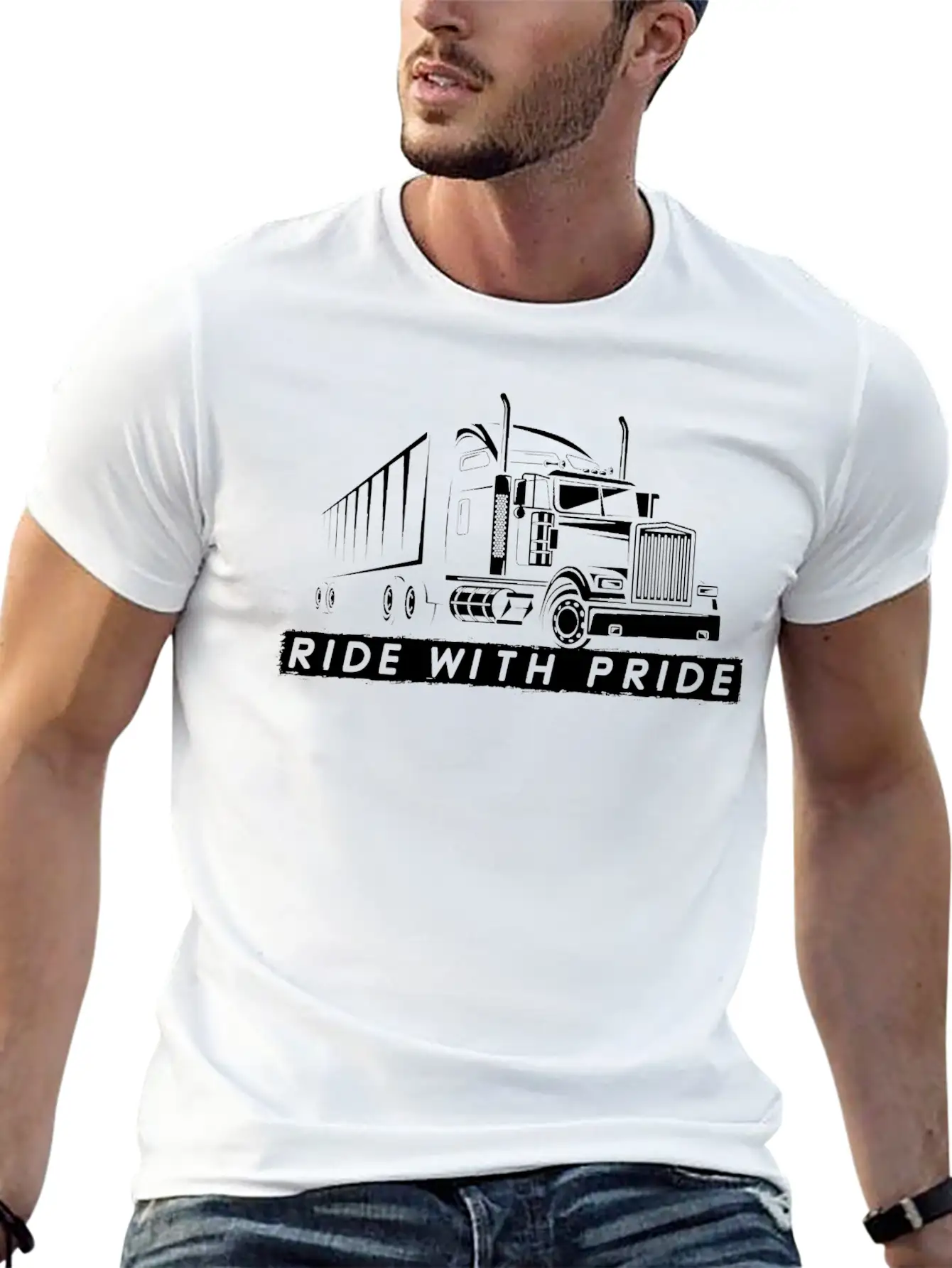 Truck Driver Gift - Funny 18 Wheeler Big Rig Unisex Short Sleeve Soft Cotton T-Shirt – Casual Everyday Wear