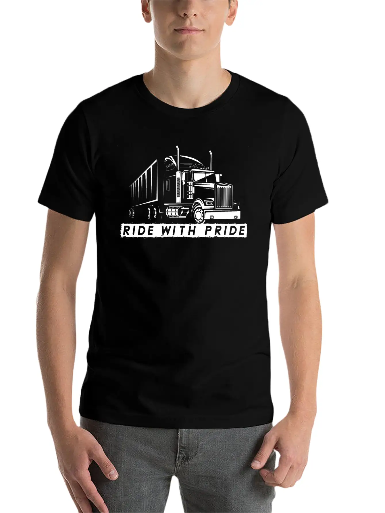 Truck Driver Gift - Funny 18 Wheeler Big Rig Unisex Short Sleeve Soft Cotton T-Shirt – Casual Everyday Wear