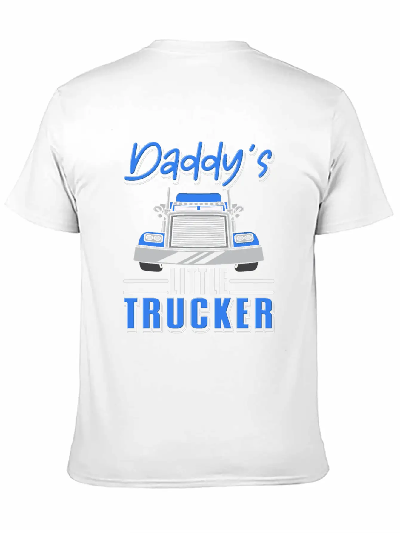 Truck Driver Kids Semi Truck Daddys Little Trucker Stylish Everyday T-Shirt – Unisex Basic Cotton Tee