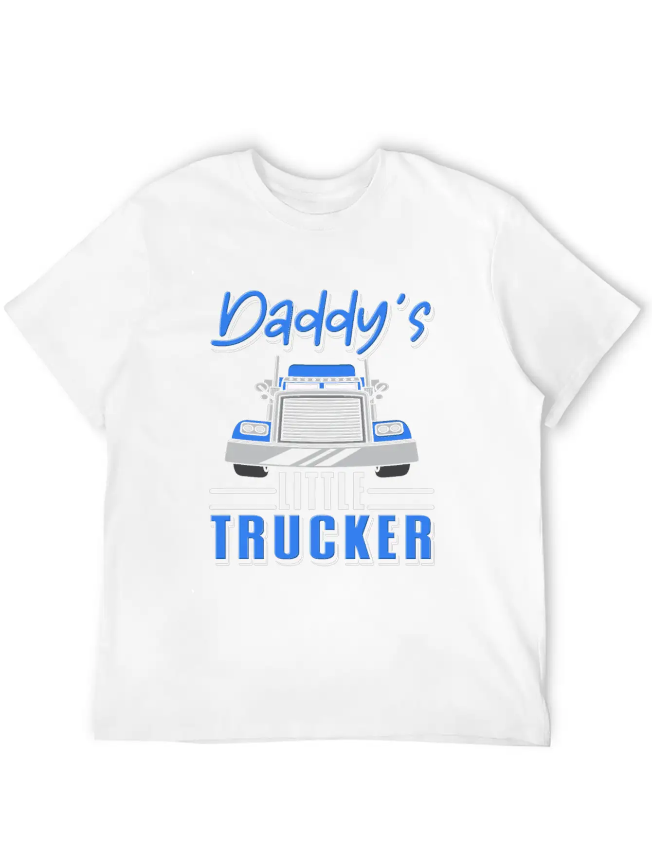 Truck Driver Kids Semi Truck Daddys Little Trucker Stylish Everyday T-Shirt – Unisex Basic Cotton Tee