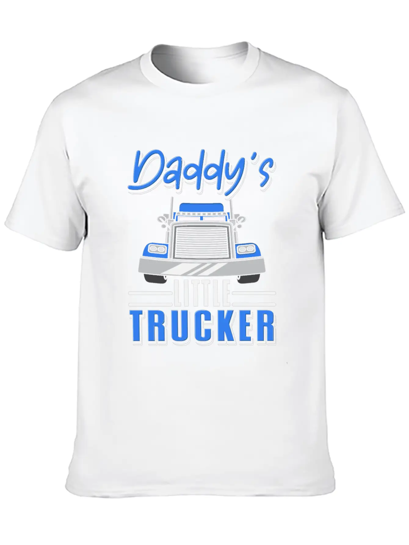 Truck Driver Kids Semi Truck Daddys Little Trucker Stylish Everyday T-Shirt – Unisex Basic Cotton Tee