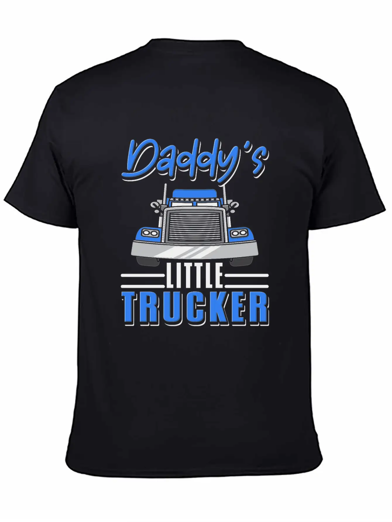 Truck Driver Kids Semi Truck Daddys Little Trucker Stylish Everyday T-Shirt – Unisex Basic Cotton Tee