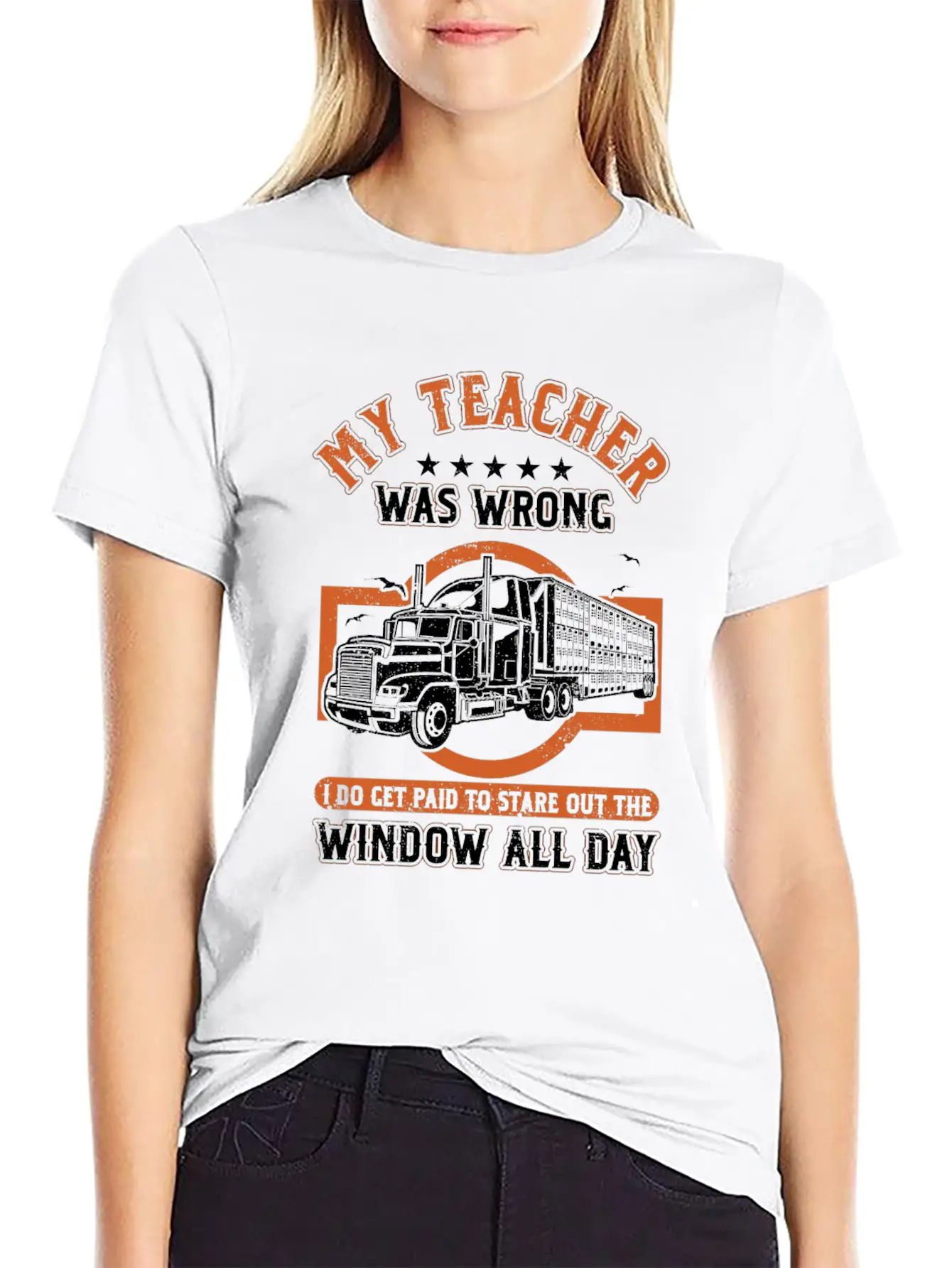Truck Driver Trucker Profession Quotes My Teacher Unisex Casual T-Shirt – Clean Design For Daily Comfort