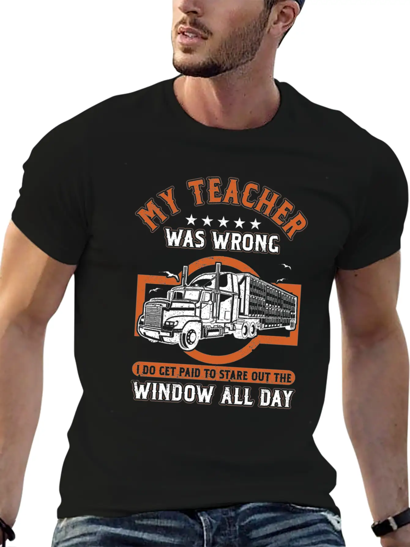 Truck Driver Trucker Profession Quotes My Teacher Unisex Casual T-Shirt – Clean Design For Daily Comfort