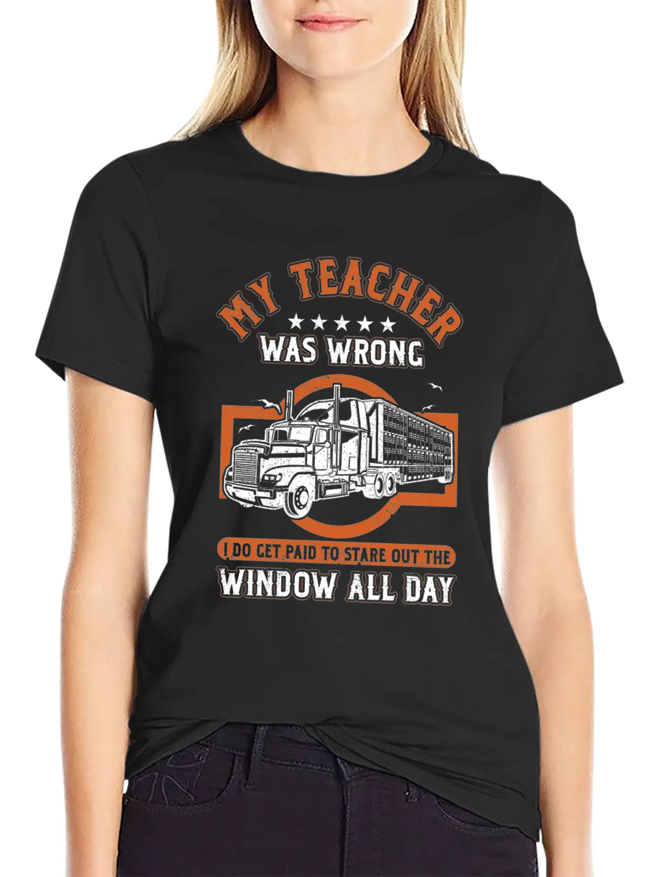 Truck Driver Trucker Profession Quotes My Teacher Unisex Casual T-Shirt – Clean Design For Daily Comfort