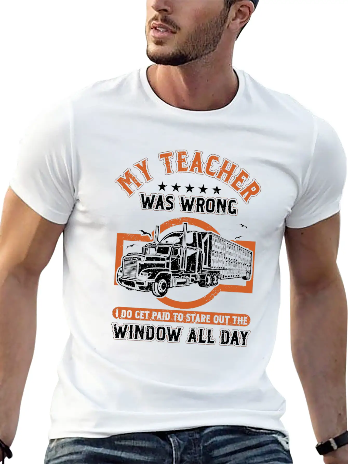 Truck Driver Trucker Profession Quotes My Teacher Unisex Casual T-Shirt – Clean Design For Daily Comfort