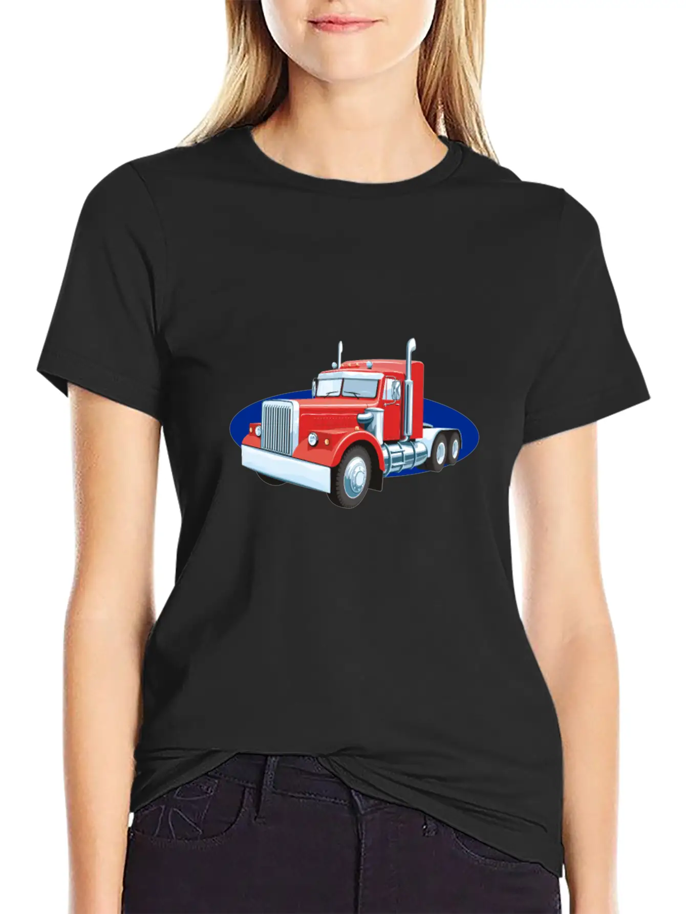 Truck Lorry Car Wagon Street Road Unisex Short Sleeve Soft Cotton T-Shirt – Casual Everyday Wear