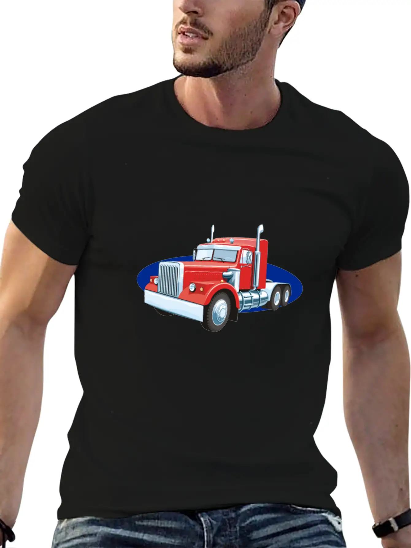 Truck Lorry Car Wagon Street Road Unisex Short Sleeve Soft Cotton T-Shirt – Casual Everyday Wear