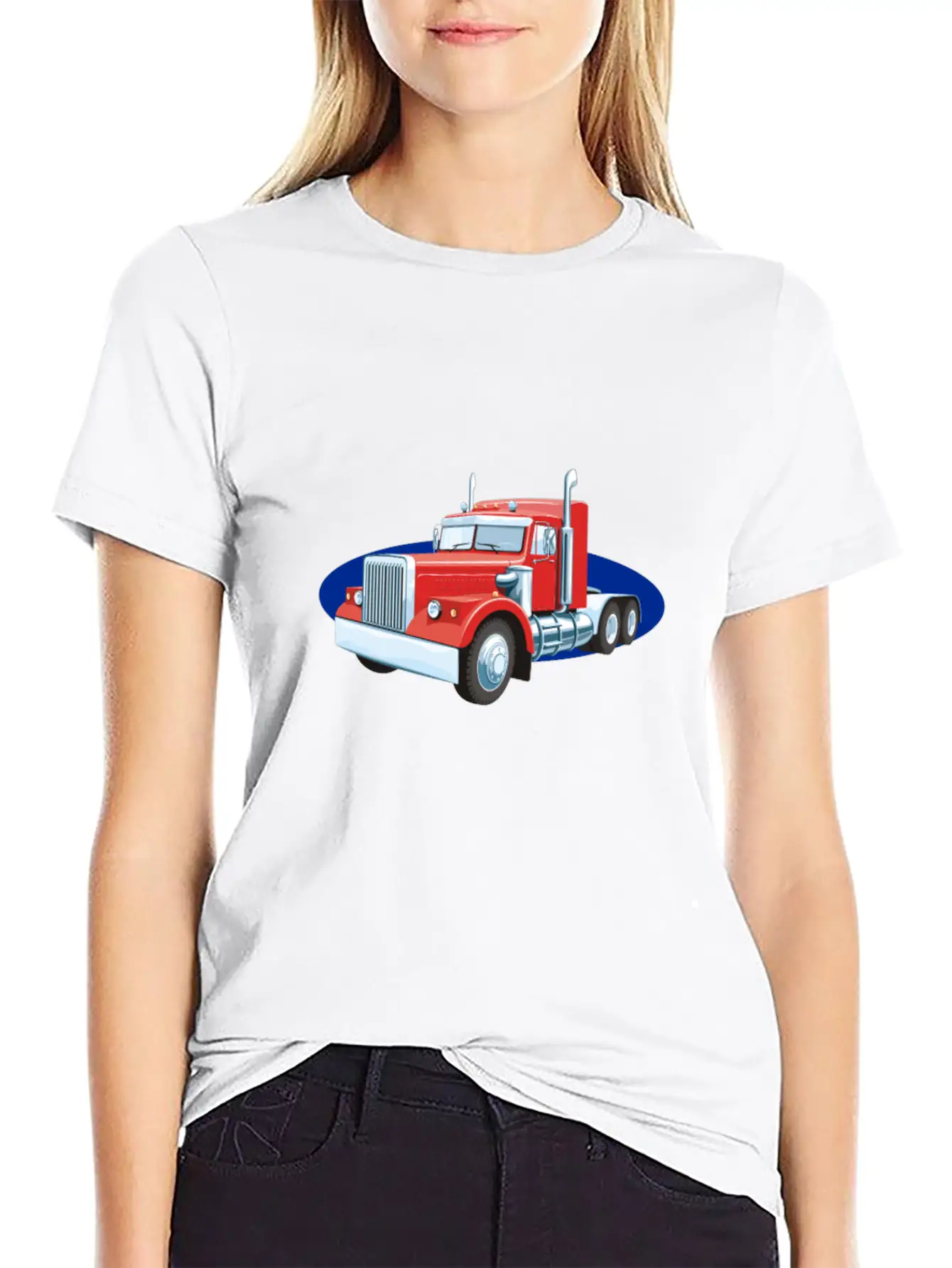 Truck Lorry Car Wagon Street Road Unisex Short Sleeve Soft Cotton T-Shirt – Casual Everyday Wear