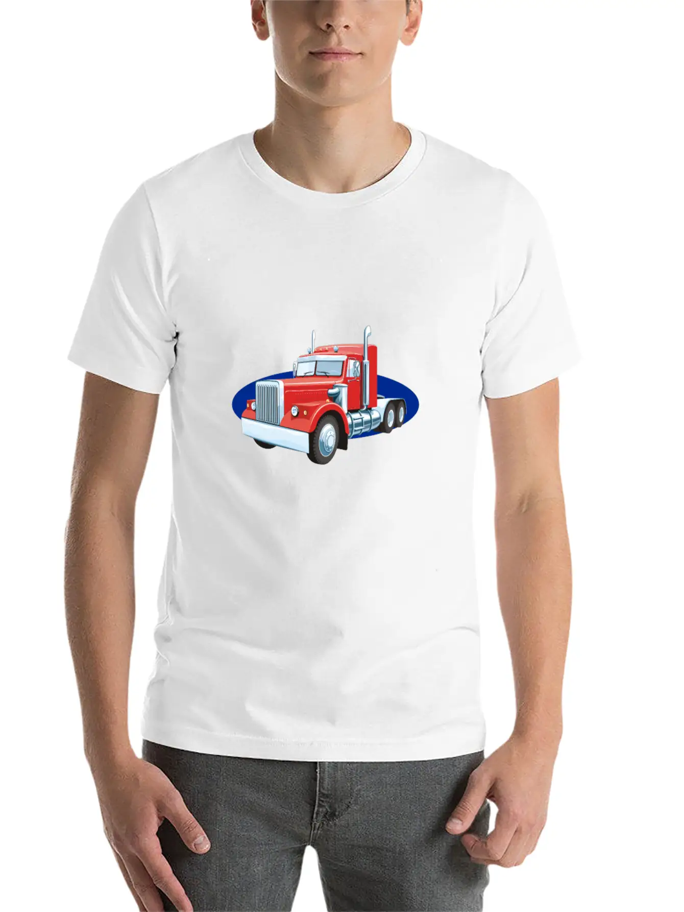 Truck Lorry Car Wagon Street Road Unisex Short Sleeve Soft Cotton T-Shirt – Casual Everyday Wear