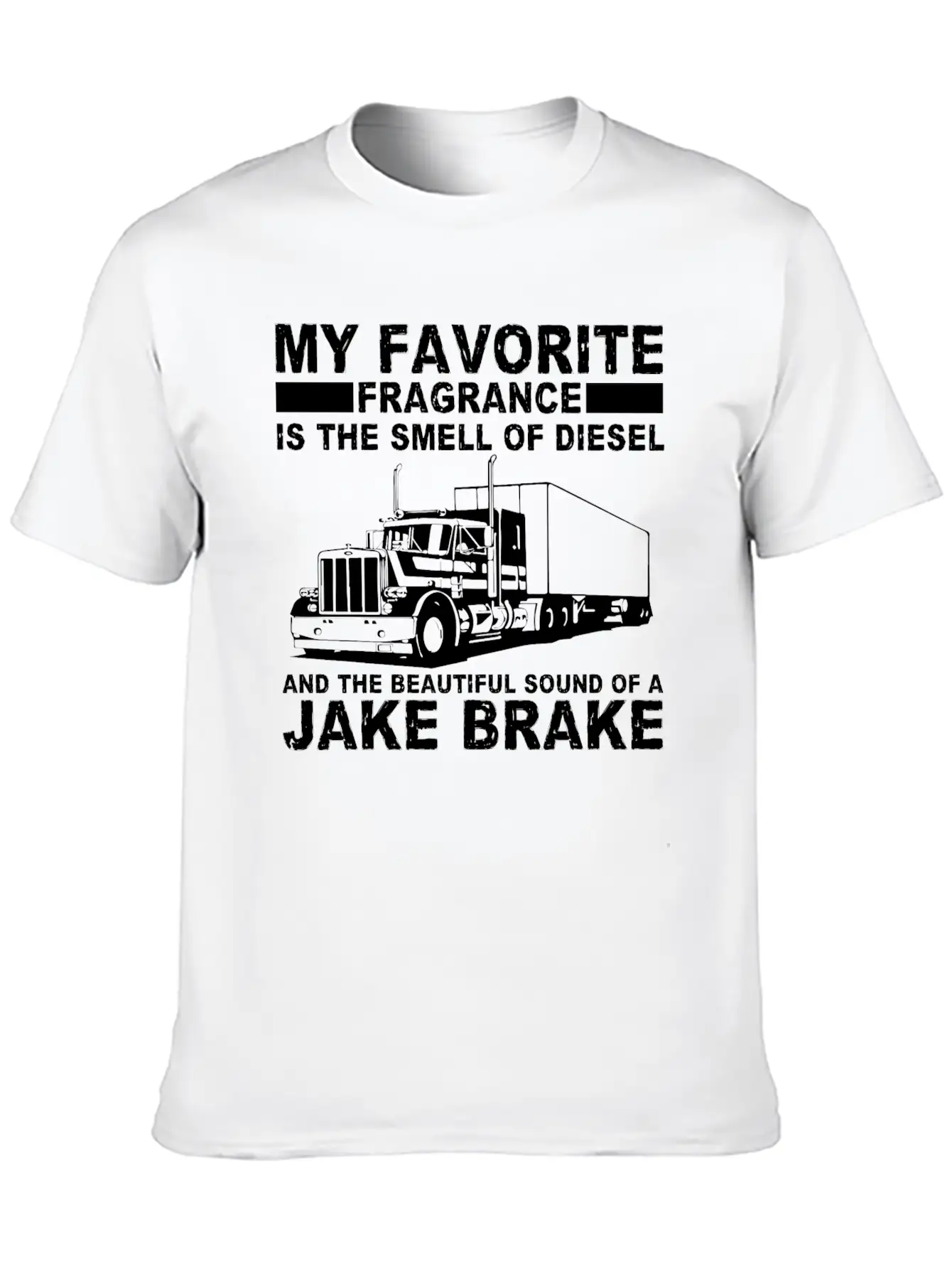 Trucker Truck Diesel Job Drive Stylish Everyday T-Shirt – Unisex Basic Cotton Tee