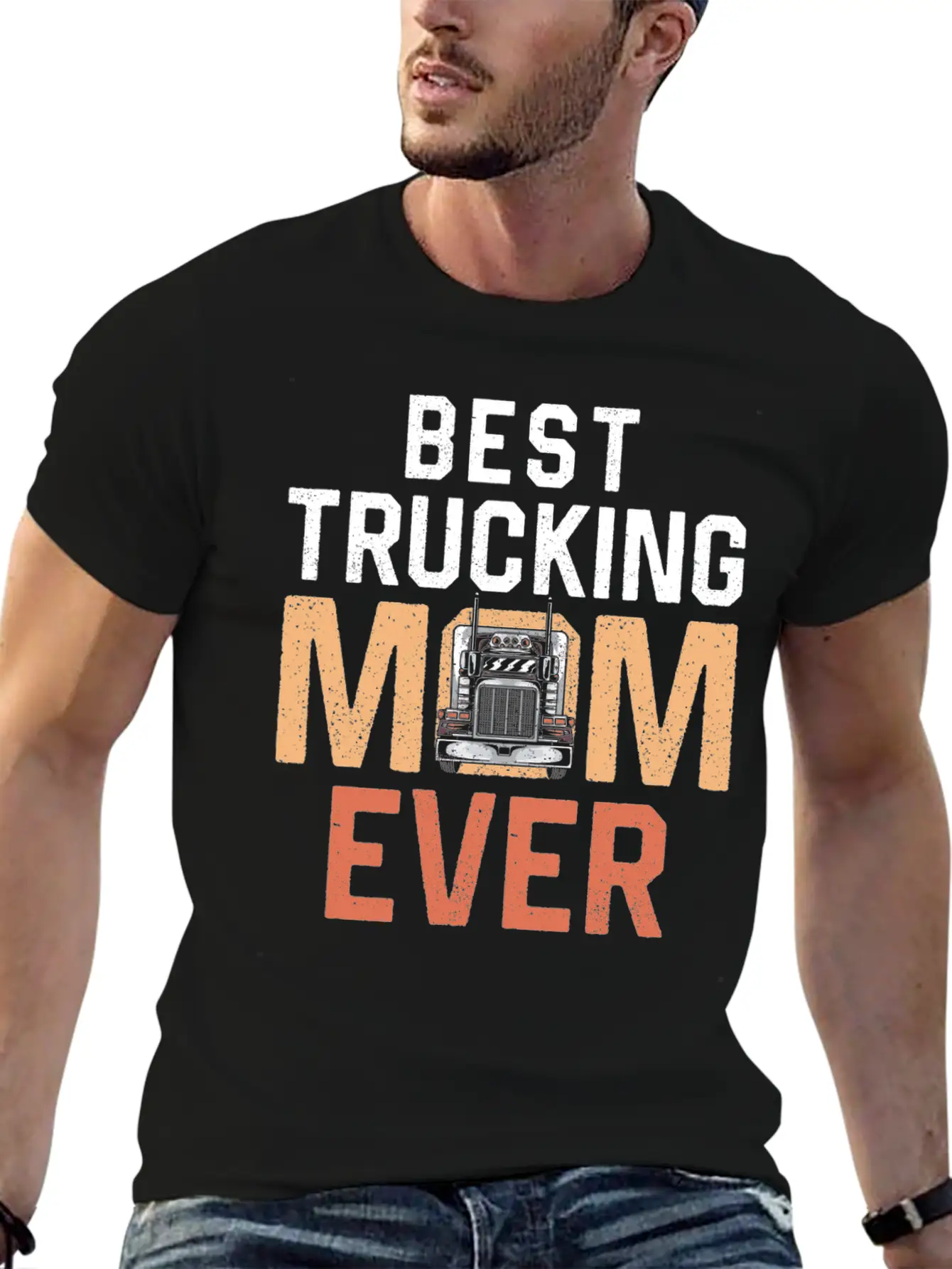 Trucker Truck Driver Mom Mother Timeless Short Sleeve Tee – Comfy And Minimalist Design