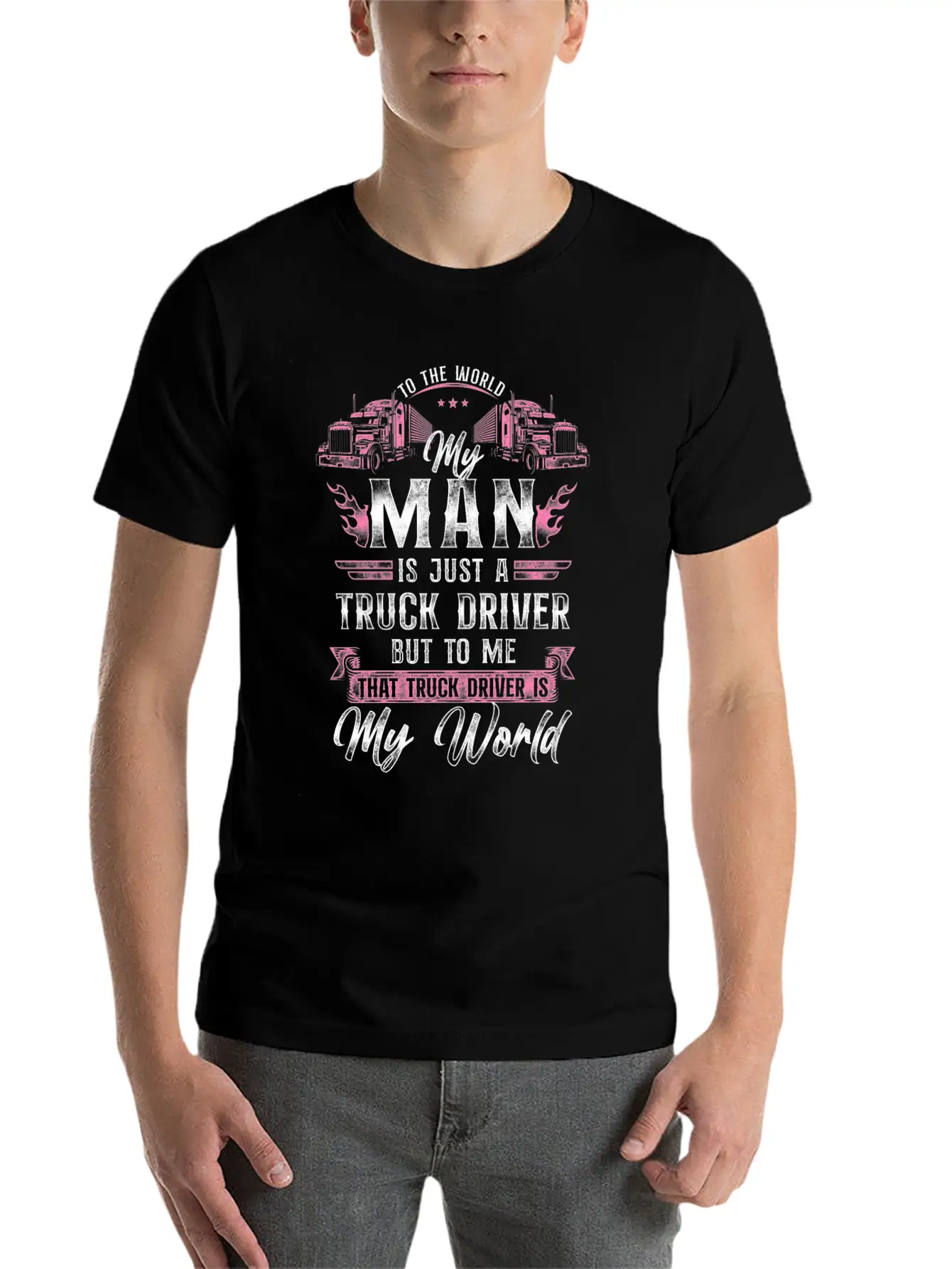 Trucker Truck Driver Valentines Essential Unisex Summer Tee – Soft Cotton Casual Fit