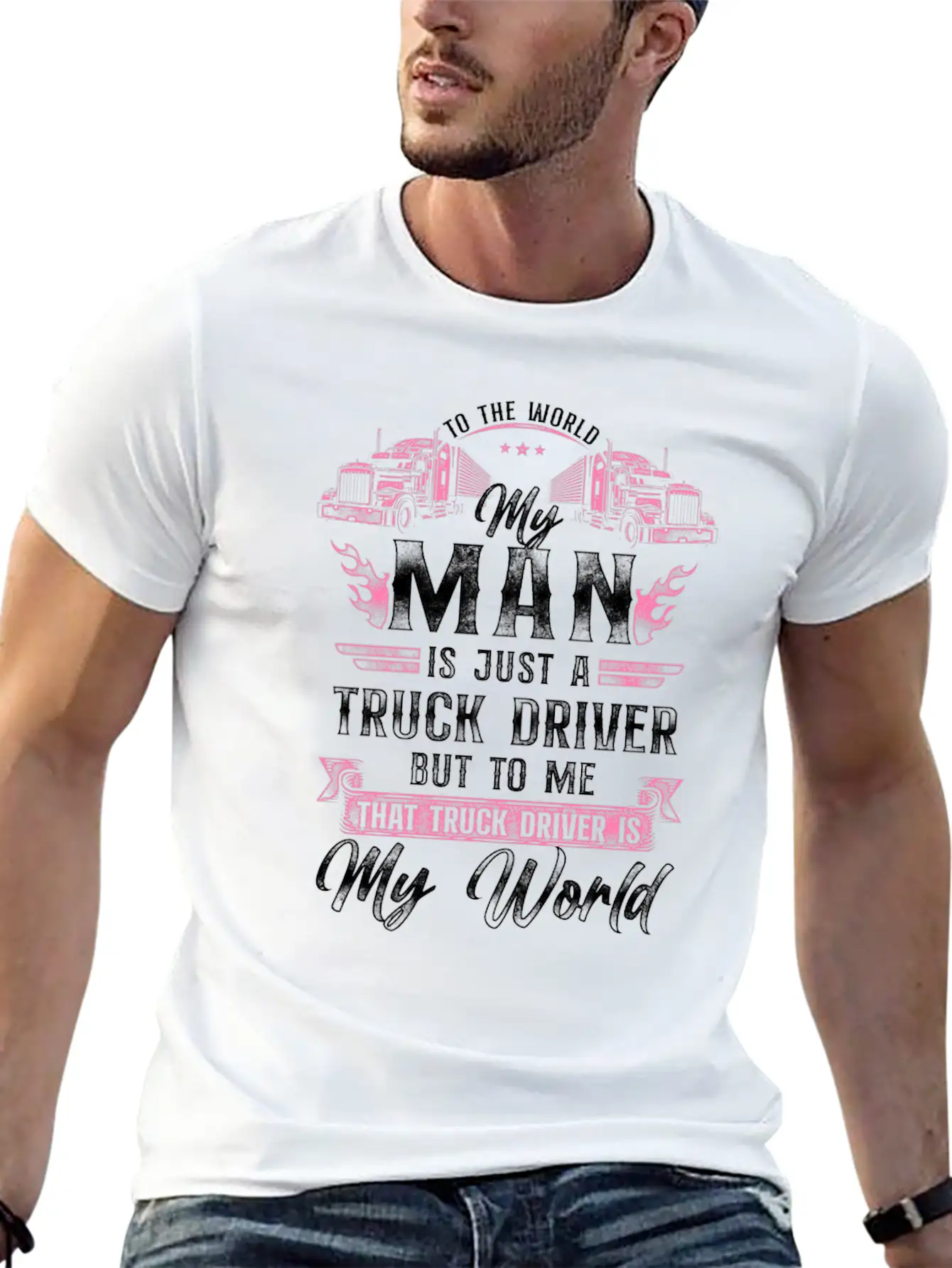 Trucker Truck Driver Valentines Essential Unisex Summer Tee – Soft Cotton Casual Fit