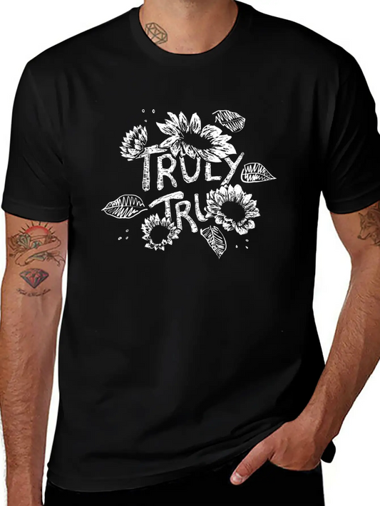 Truly Tru Sunflower Basic Graphic T-Shirt – Daily Comfort In Soft Cotton
