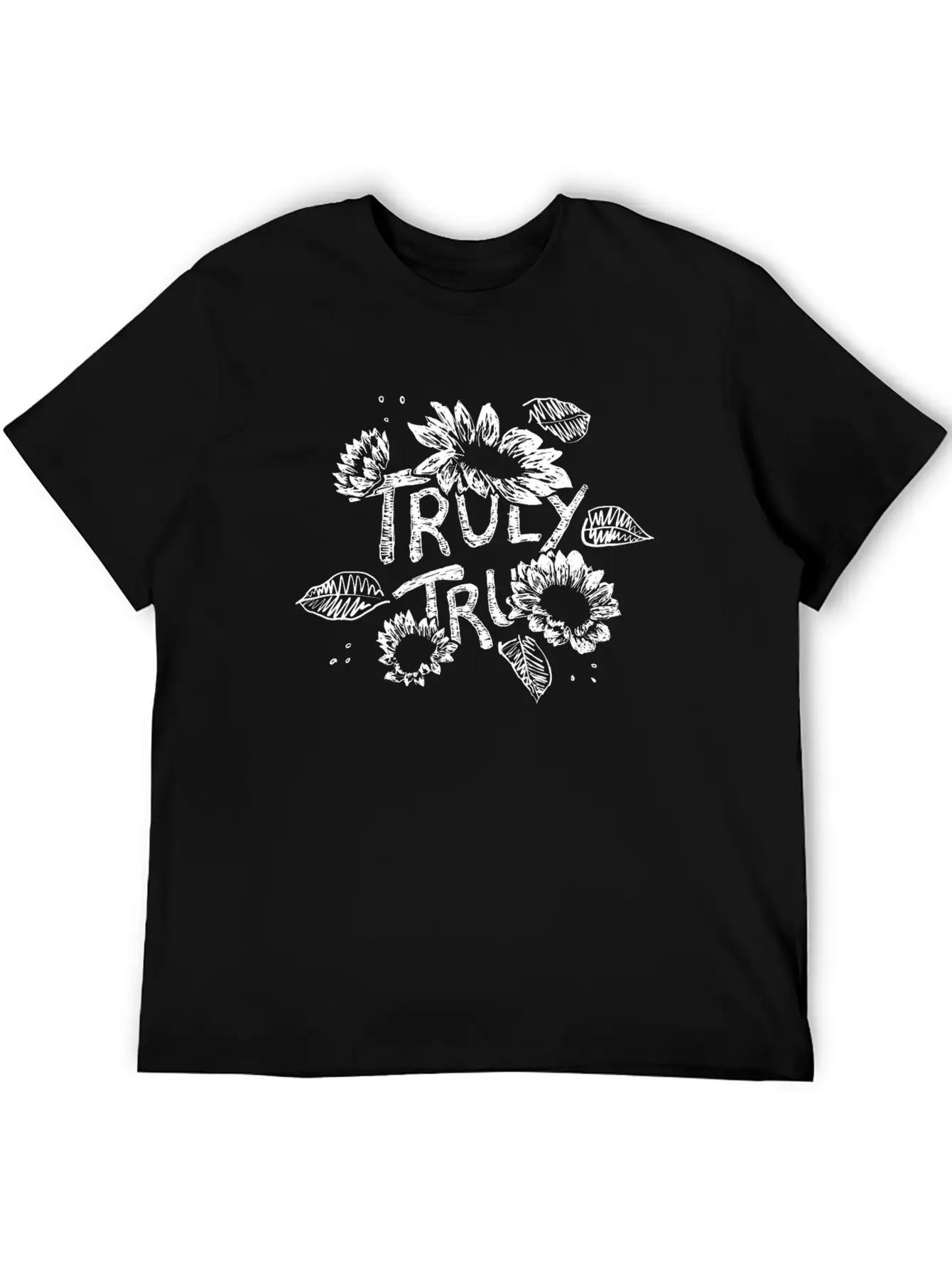 Truly Tru Sunflower Basic Graphic T-Shirt – Daily Comfort In Soft Cotton