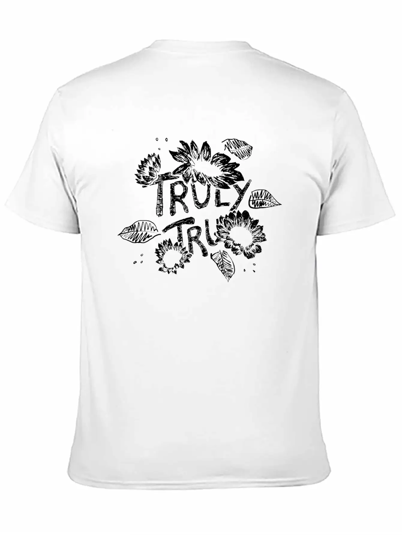 Truly Tru Sunflower Basic Graphic T-Shirt – Daily Comfort In Soft Cotton