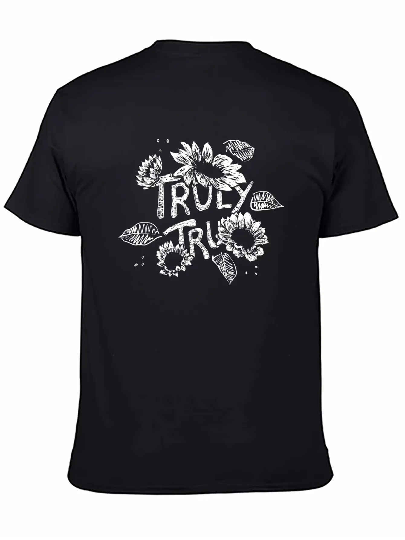Truly Tru Sunflower Basic Graphic T-Shirt – Daily Comfort In Soft Cotton