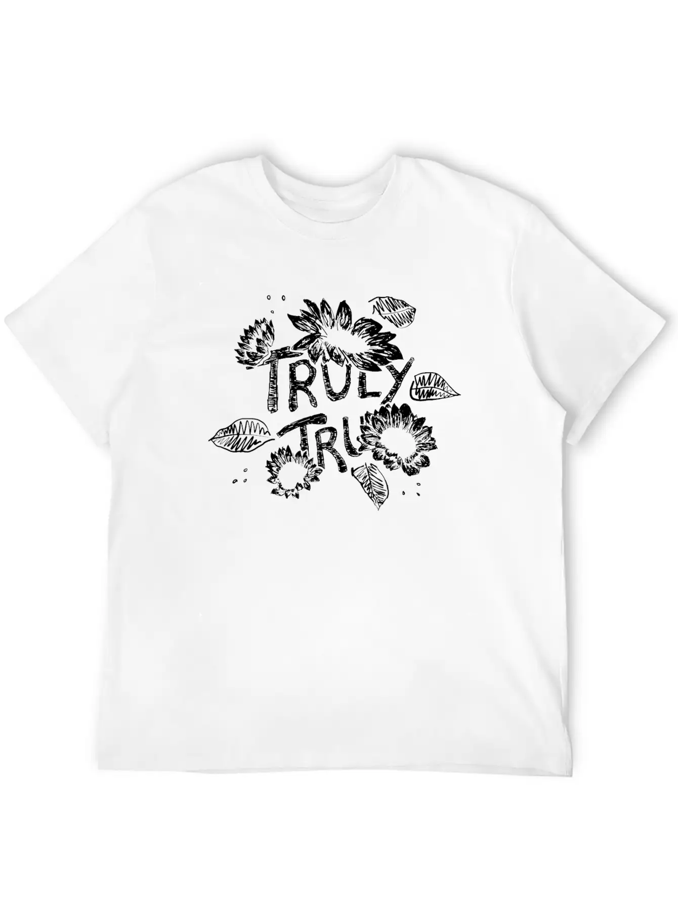 Truly Tru Sunflower Basic Graphic T-Shirt – Daily Comfort In Soft Cotton