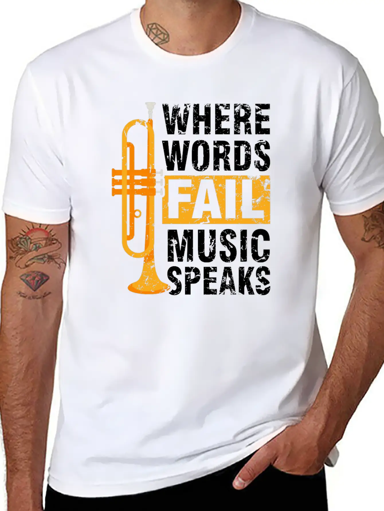 Trumpet Brass Band Music Trumpeter Essential Unisex Summer Tee – Soft Cotton Casual Fit