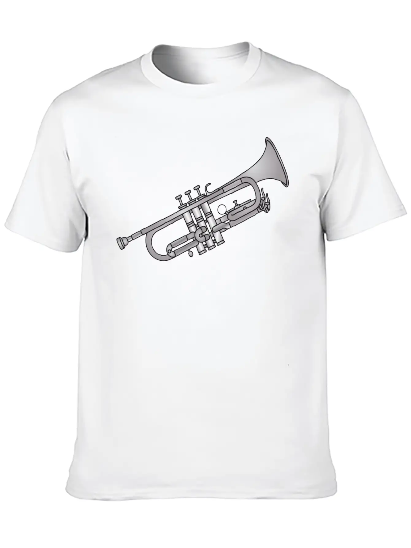 Trumpet Brass Instrument Unisex Short Sleeve Soft Cotton T-Shirt – Casual Everyday Wear