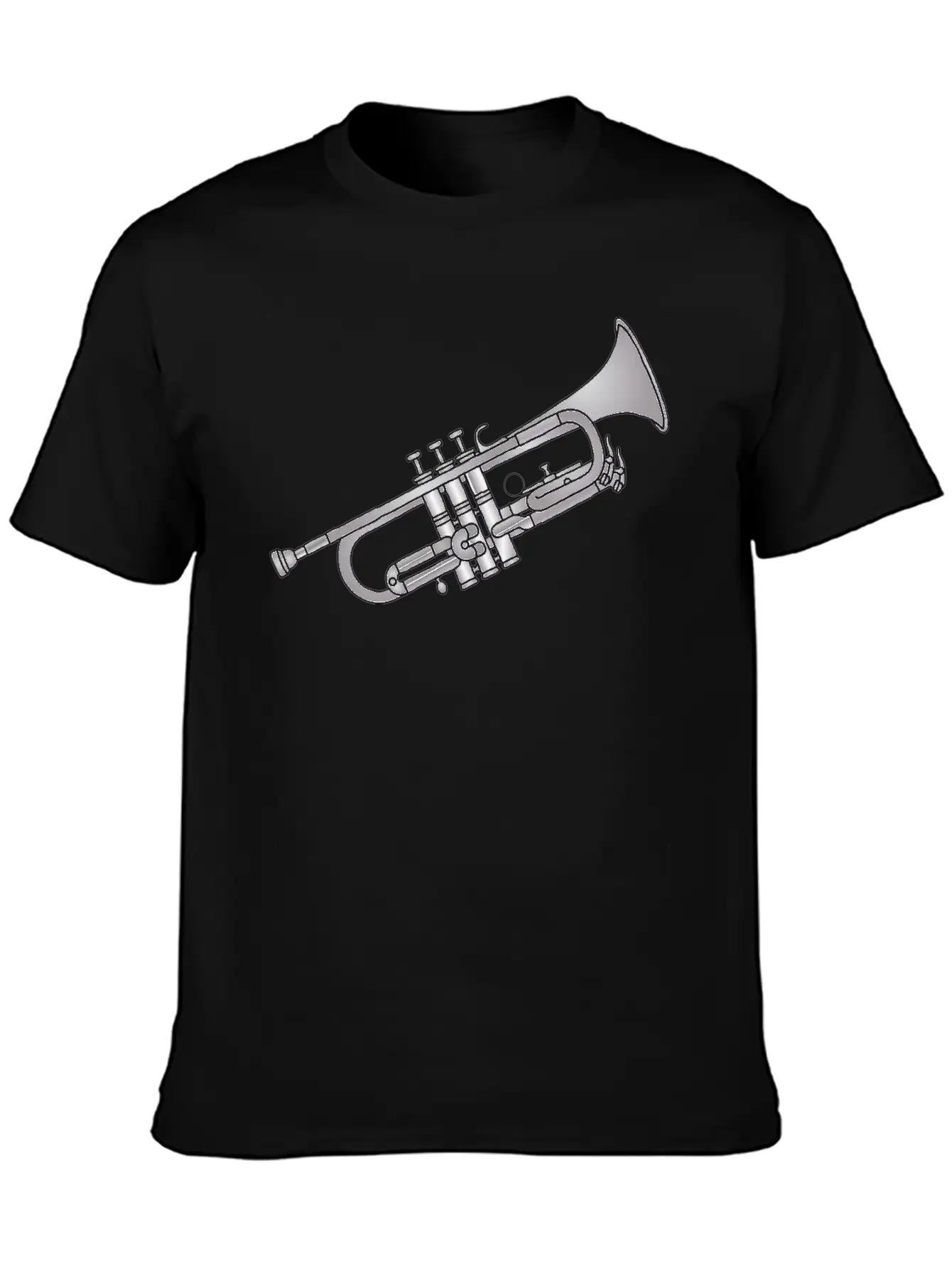 Trumpet Brass Instrument Unisex Short Sleeve Soft Cotton T-Shirt – Casual Everyday Wear