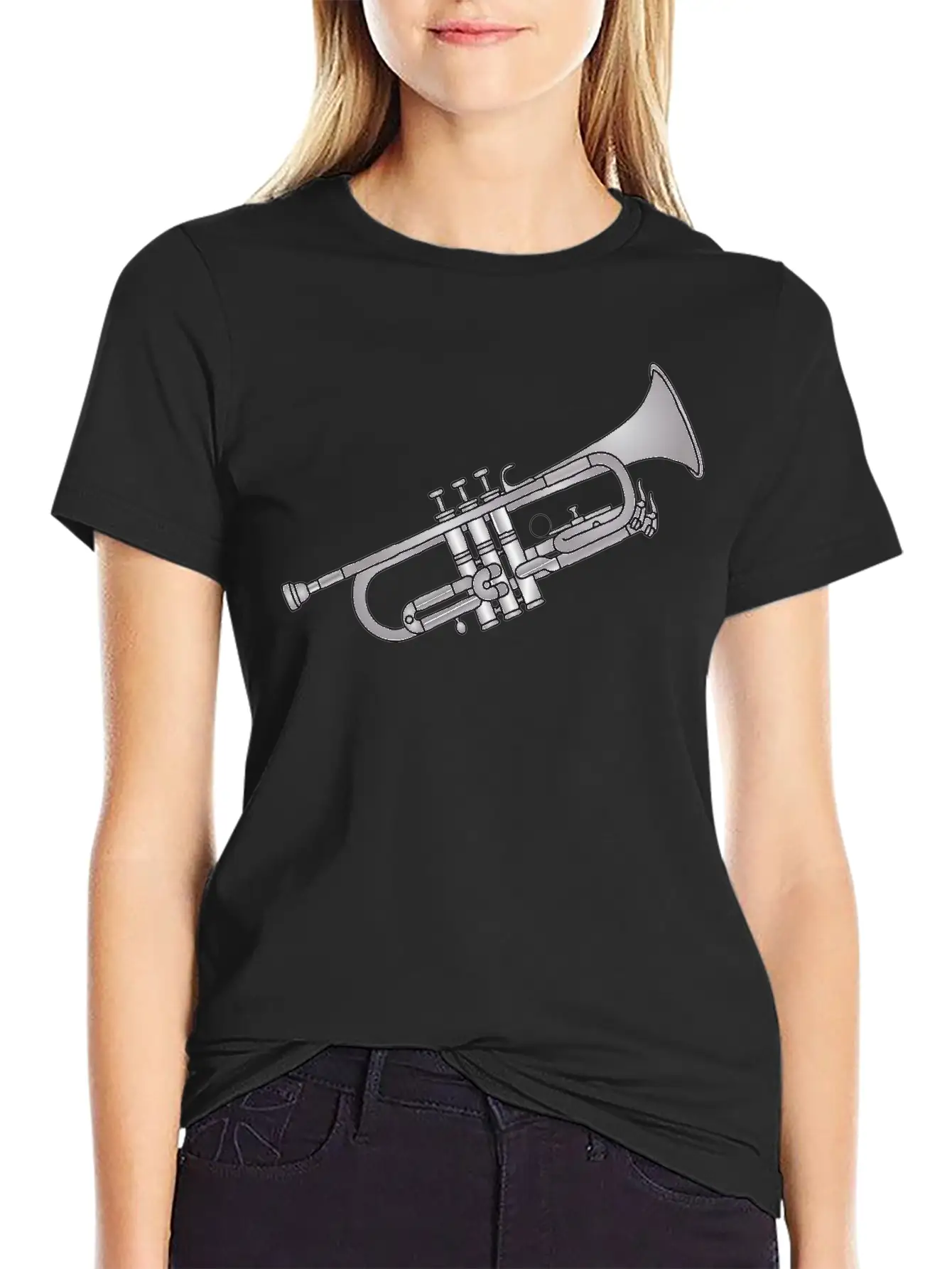 Trumpet Brass Instrument Unisex Short Sleeve Soft Cotton T-Shirt – Casual Everyday Wear