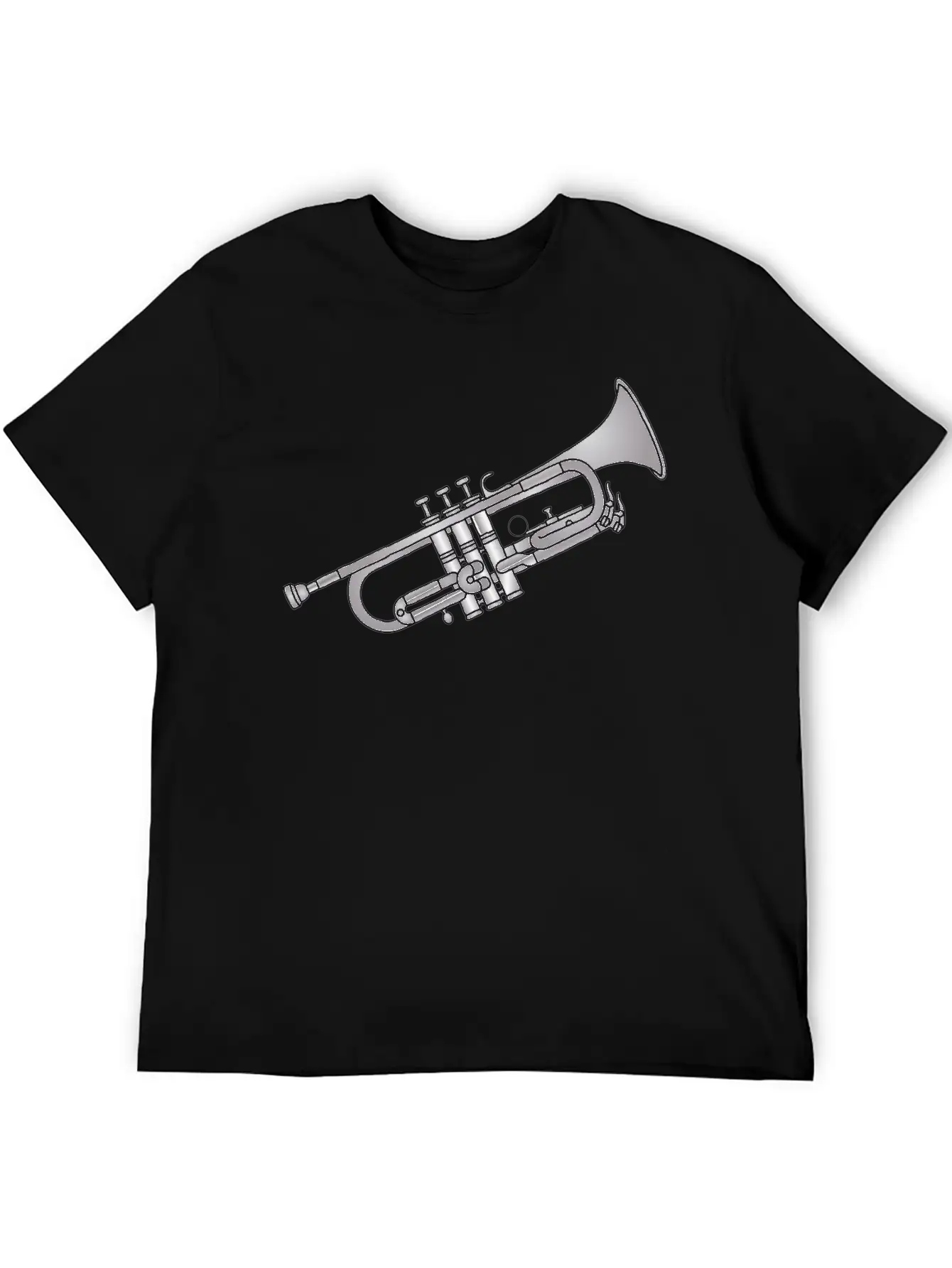 Trumpet Brass Instrument Unisex Short Sleeve Soft Cotton T-Shirt – Casual Everyday Wear