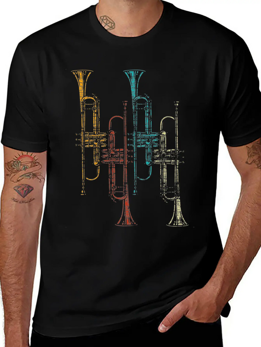 Trumpet Comfortable Minimalist Graphic Tee – Summer Style Essential