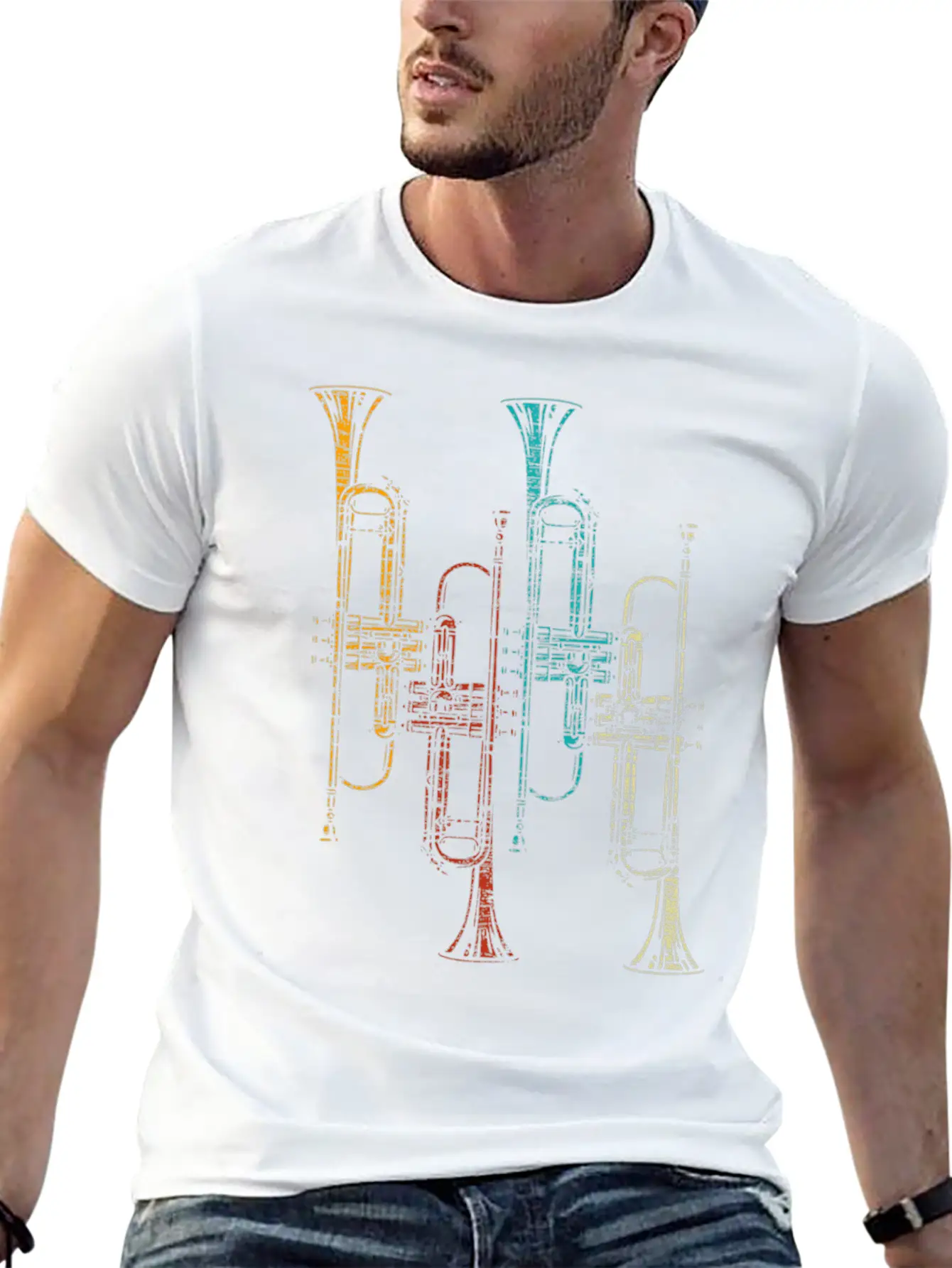 Trumpet Comfortable Minimalist Graphic Tee – Summer Style Essential