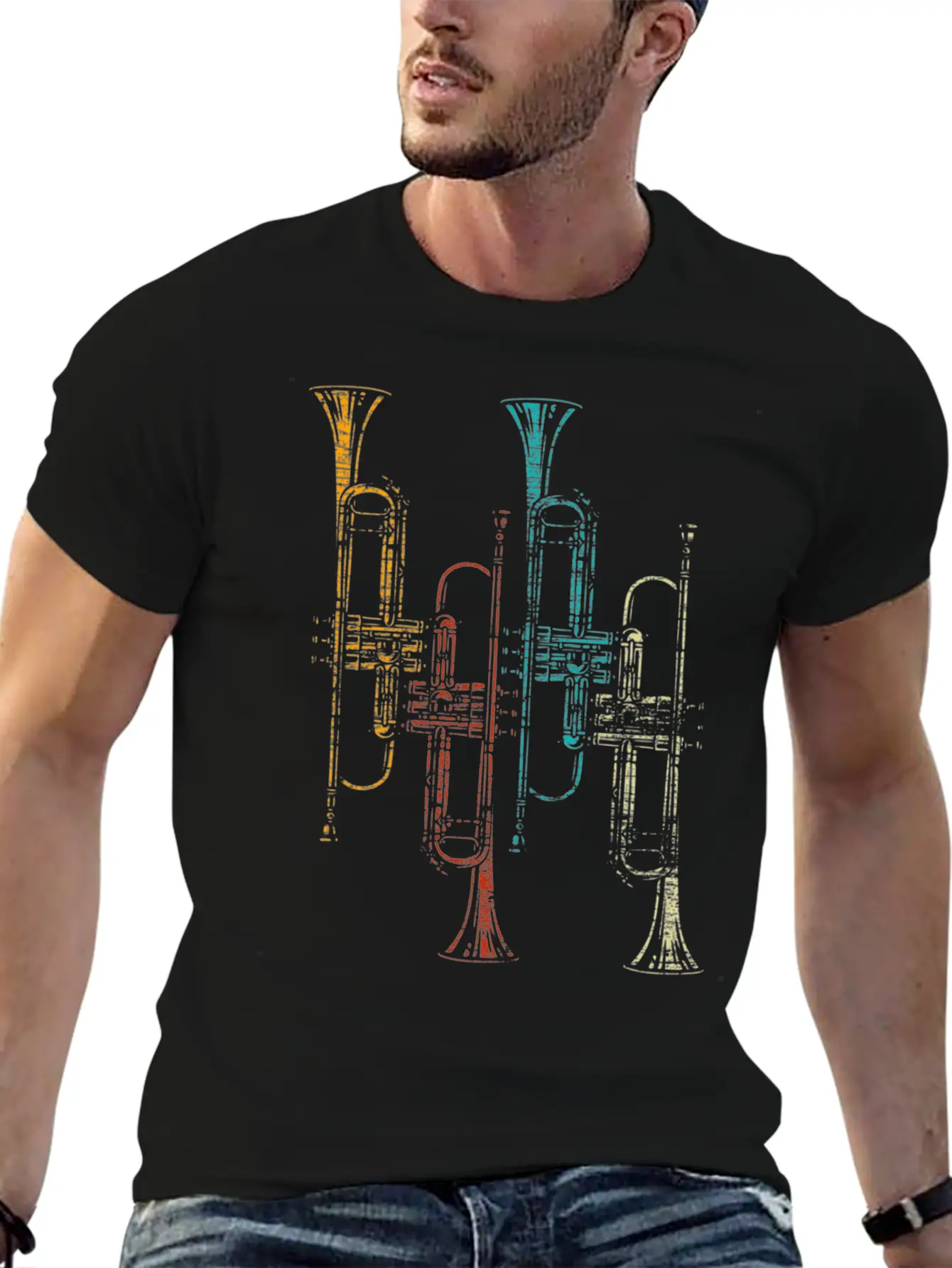 Trumpet Comfortable Minimalist Graphic Tee – Summer Style Essential