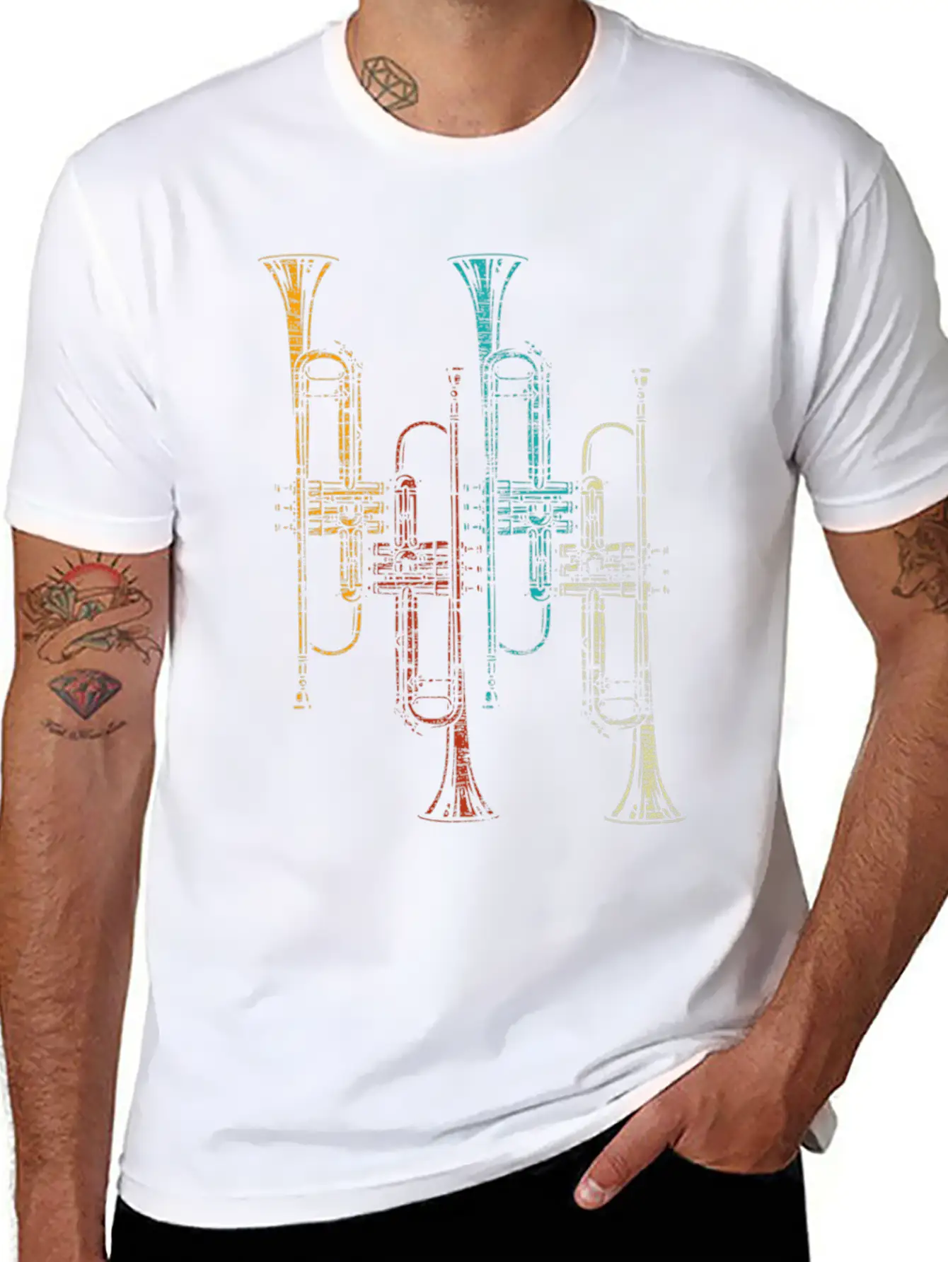 Trumpet Comfortable Minimalist Graphic Tee – Summer Style Essential