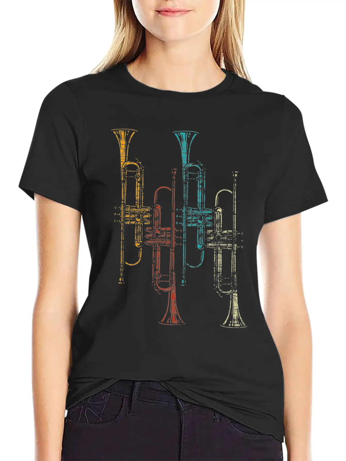 Trumpet Comfortable Minimalist Graphic Tee – Summer Style Essential
