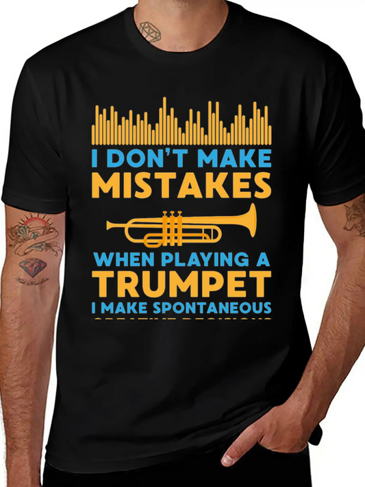 Trumpet Gift Music Raving Concert Party Unisex Short Sleeve Soft Cotton T-Shirt – Casual Everyday Wear