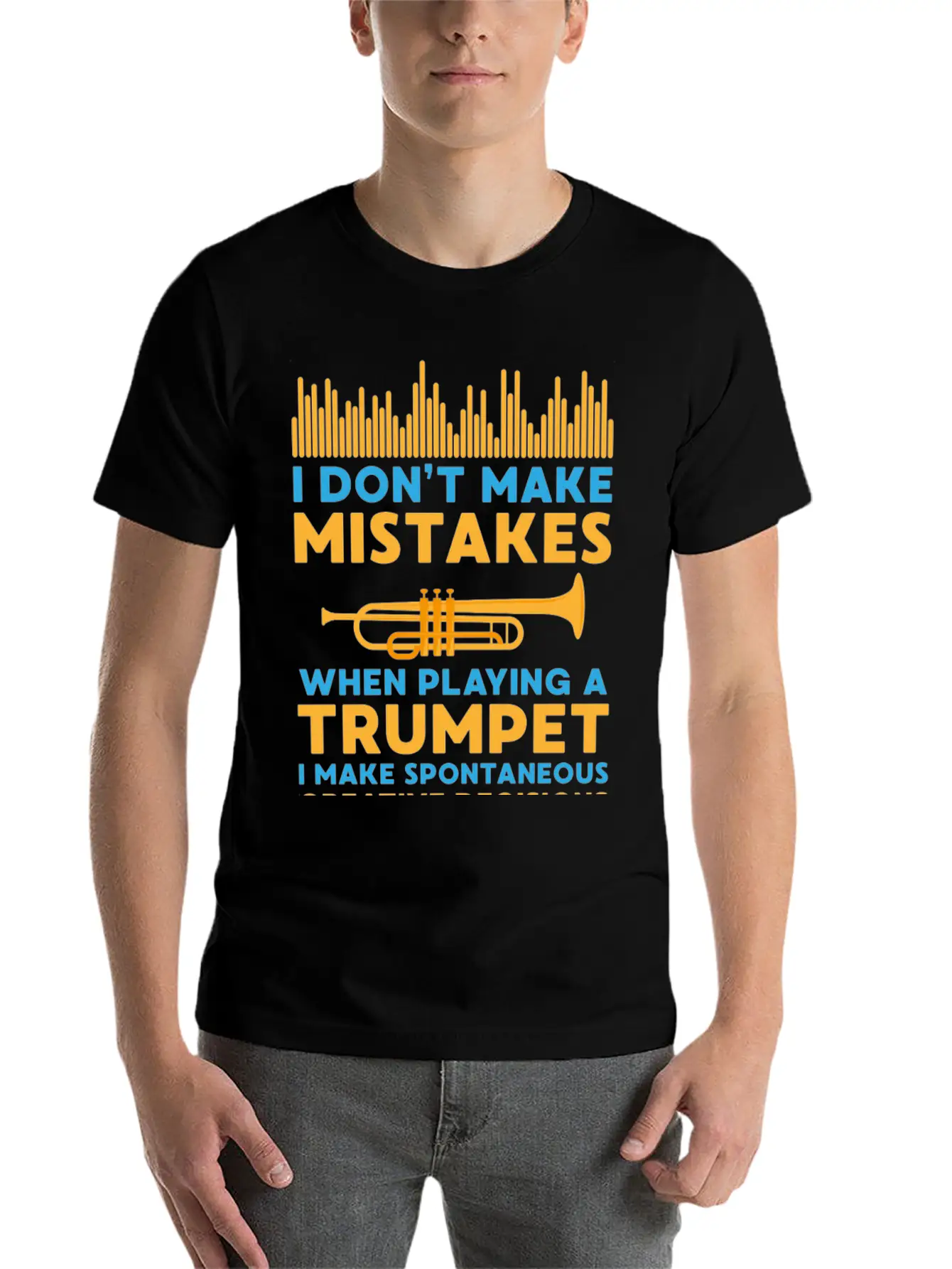 Trumpet Gift Music Raving Concert Party Unisex Short Sleeve Soft Cotton T-Shirt – Casual Everyday Wear