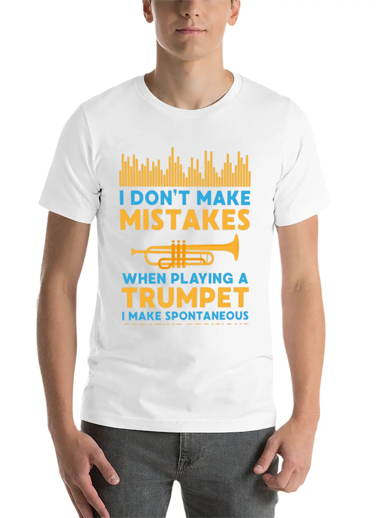 Trumpet Gift Music Raving Concert Party Unisex Short Sleeve Soft Cotton T-Shirt – Casual Everyday Wear